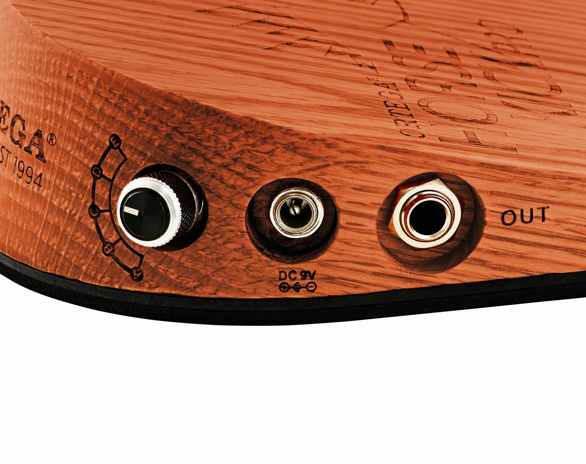 Ortega Guitars Digital Stomp Box – Pedale Effetto per Chitarristi, Cantanti, Cantautori – Sample di Percussioni Digitali – Legno di Sapele, Natural (HORSEKICKPRO)