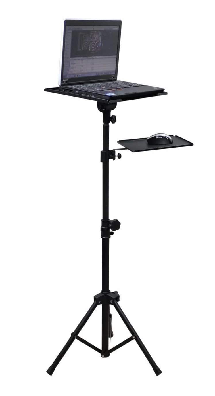 Bespeco LPS100S - Supporto multifunzione (laptop/videoproiettore/mixer) con ripiano aggiuntivo