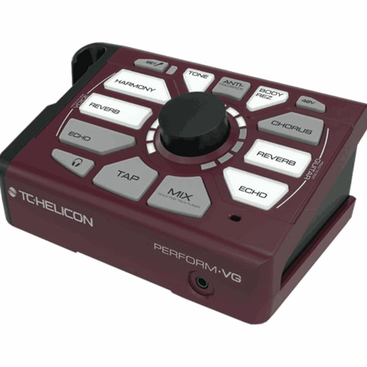 TC Helicon PERFORM-VG Processore semplice per microfono e chitarra acustica con supporto per microfono per artisti solisti e in duo
