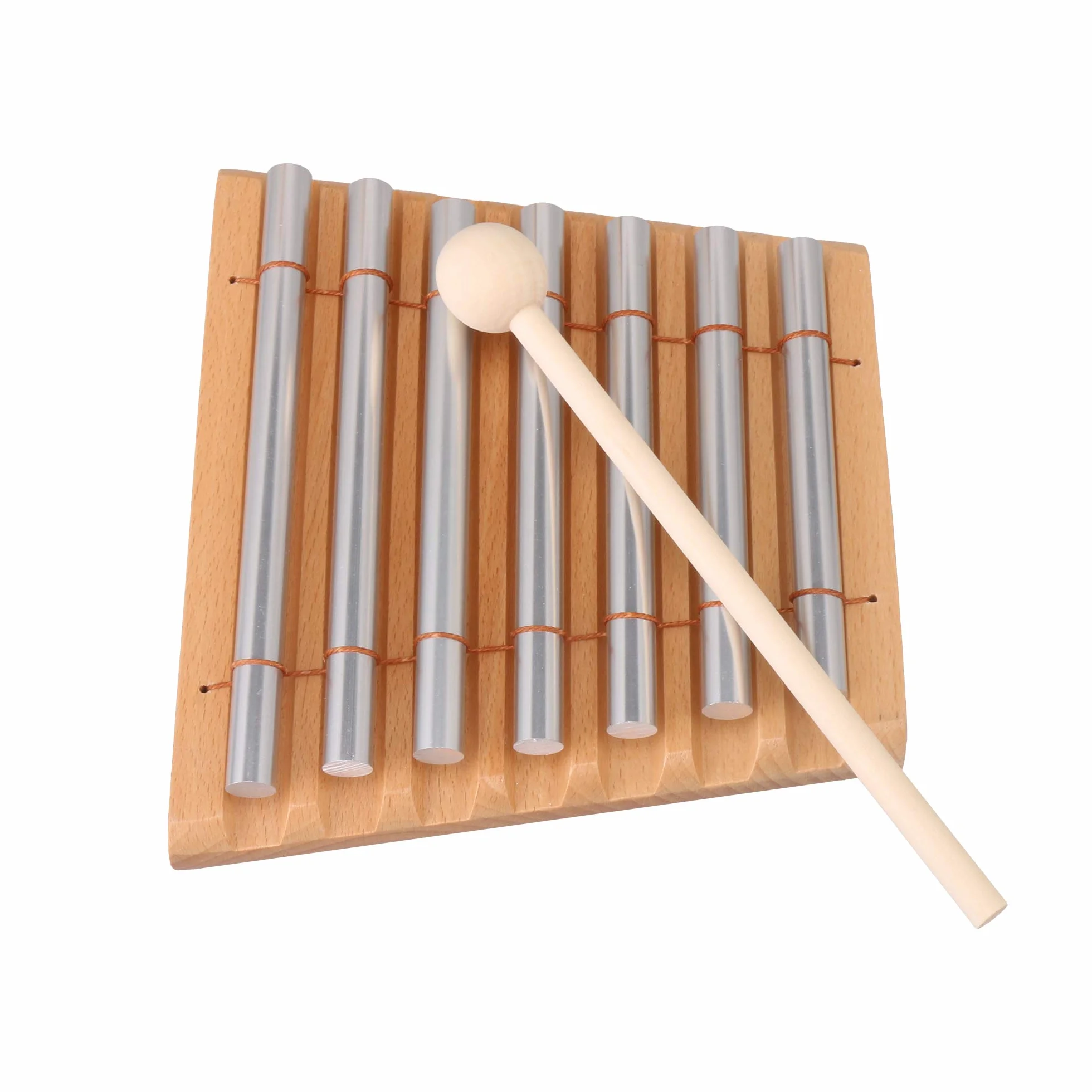 Lovermusic 7 tonalità di legno Woodstock strumento energia Chime con bacchetta e 7 tubo