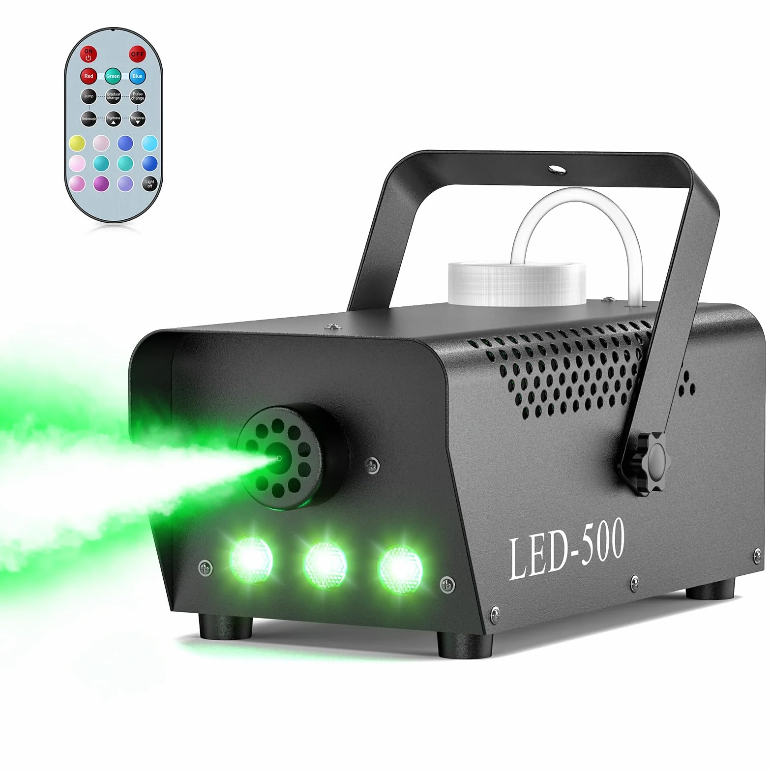 500W Macchina Fumare Macchina Della Fumo Portatile 3 RGB LED Macchina Fumo Macchina Telecomando Per Halloween Natale Festa Matrimonio