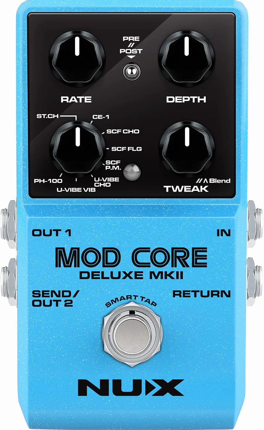 NU-X | Pedale Mod Core Deluxe mkII con nuovi modelli di effetti, opzioni di segnale e routing