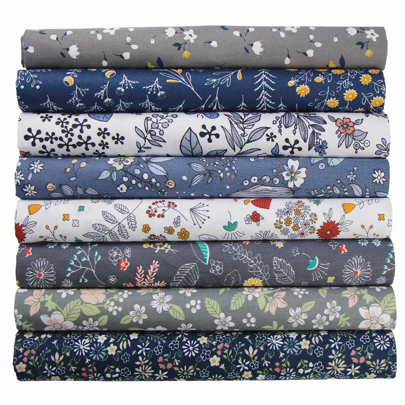aufodara 8 Pezzi 50 x 50 cm Tessuti Tessuto Cotone Stoffa Patchwork Cucito Creativo Stoffe a Metro Materiali per Hobby Creativi DIY Fatto a Mano (Multicolore A)