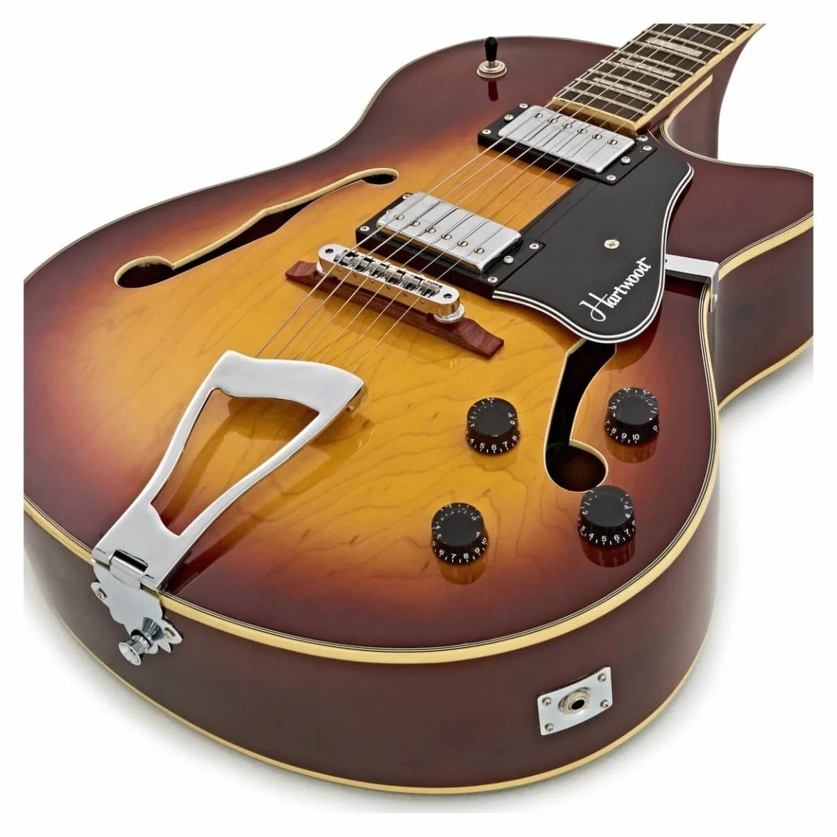Hartwood Novella Chitarra Elettrica Hollowbody Jazz Vintage Sunburst