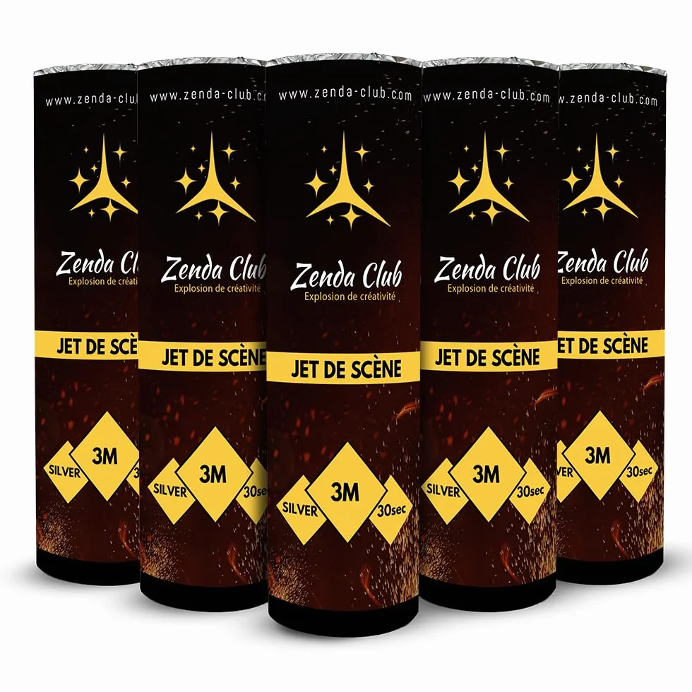 Zenda Club® Set da 10 Effetti di Luci Argentate – 3 Metri / 30 Secondi – Senza Telecomando – Effetti Luminosi Spettacolari – Animazione Professionale – Categoria F1