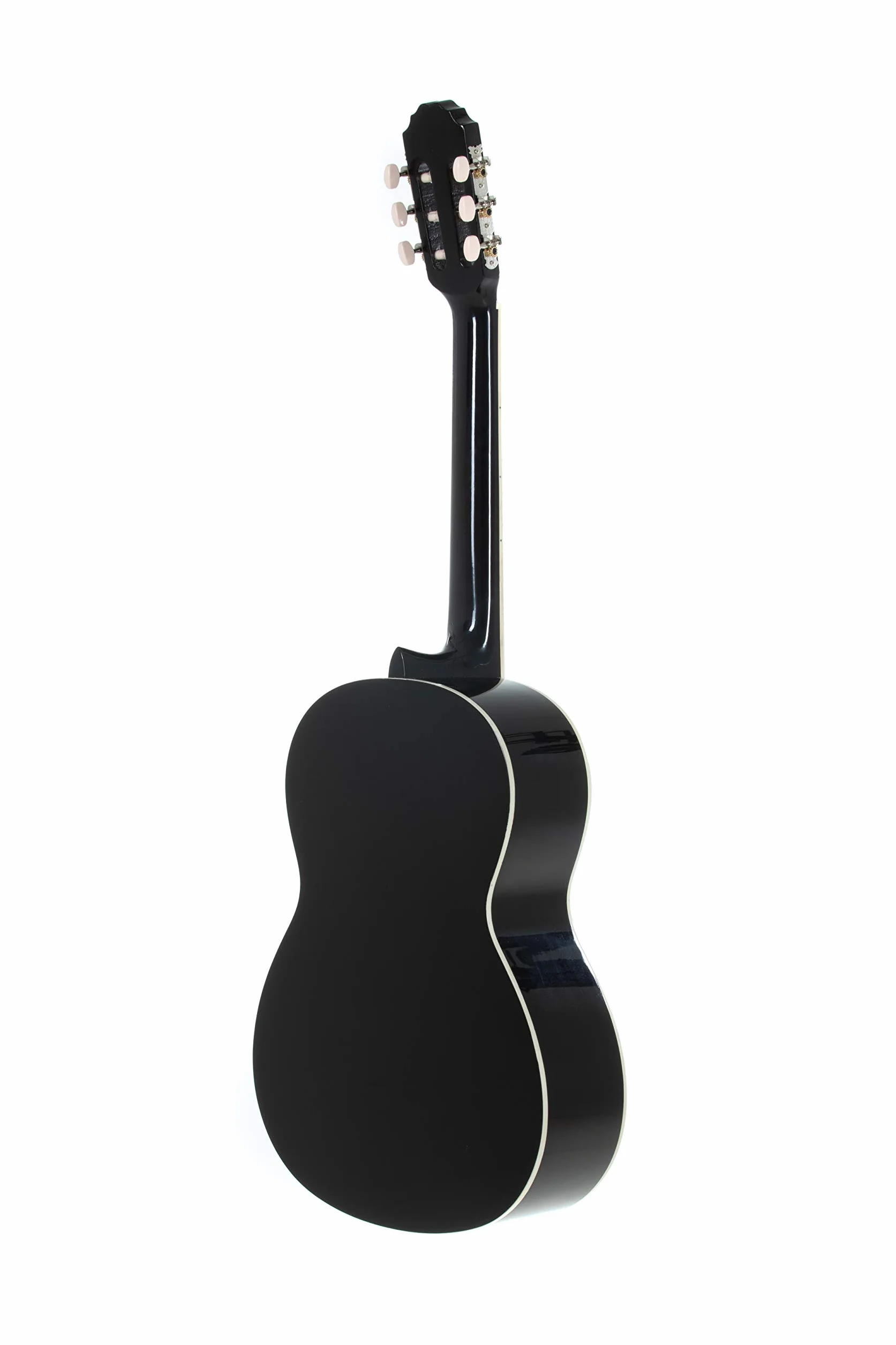 GEWA Chitarra classica, Chitarra Basic, corpo tiglio, tastiera in legno di pakka, meccaniche cromate, Set 3/4 nero, inclusa borsa, accordatore, plettri