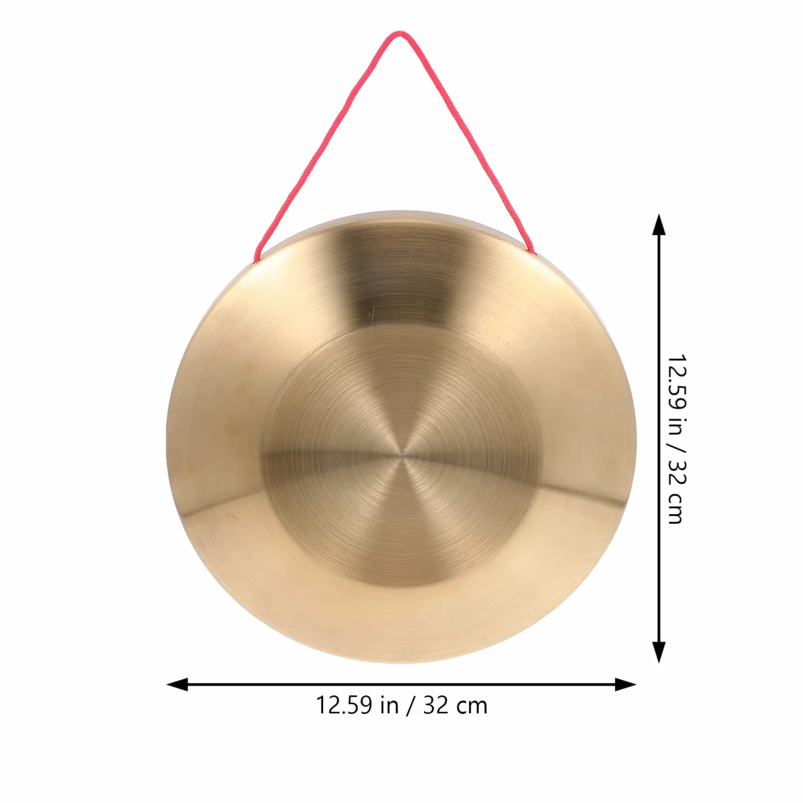 Generic - Gong con mazzuola 32 cm Tam Gong tradizionale cinese percussione, strumento in rame decorativo, per la casa, l'ufficio