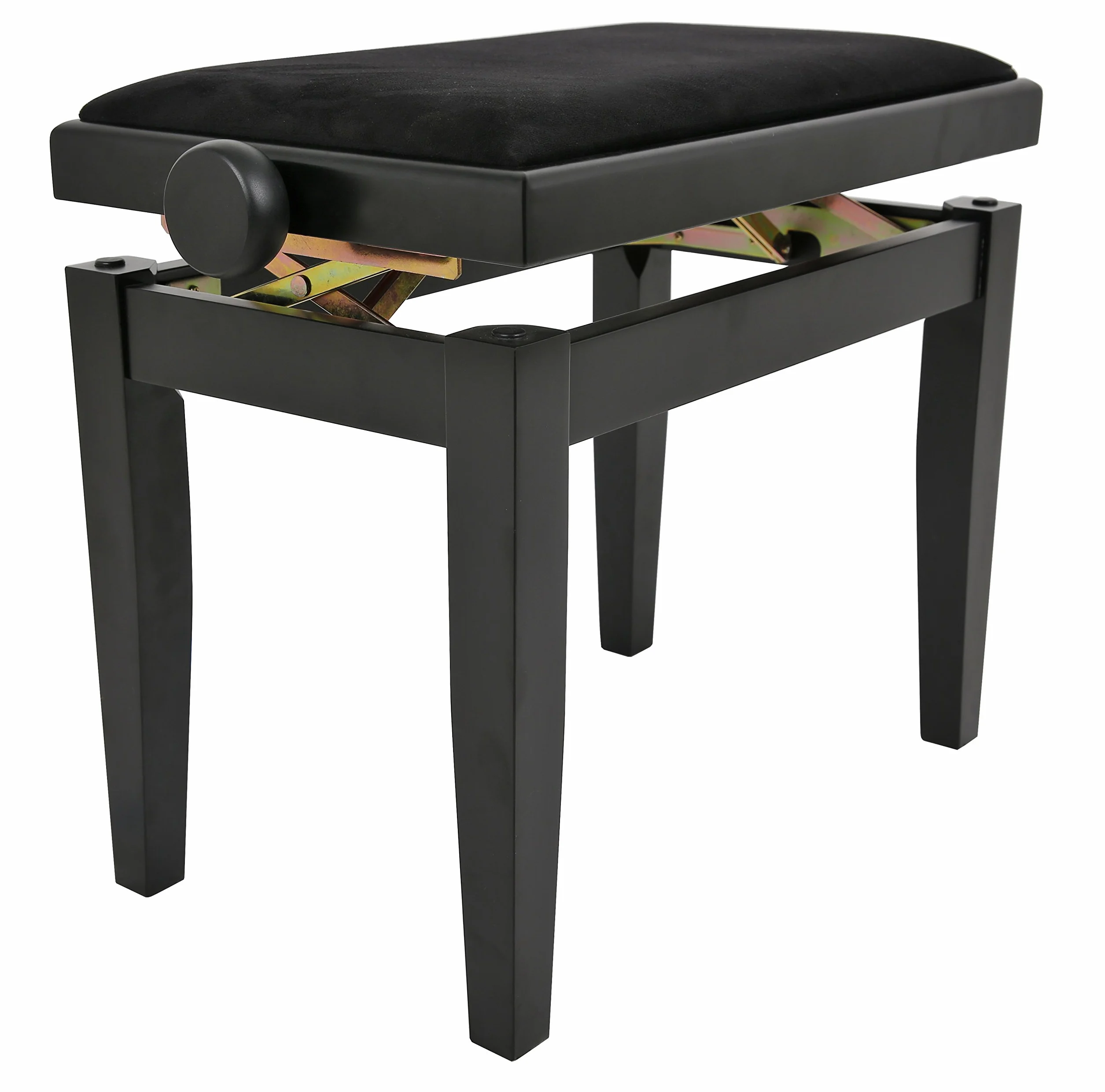 Gewa Juan Miguel Navarrez Panchetta Elegance nero opaco - Legno massello - Regolabile in altezza tramite meccanismo a forbice - Rivestimento in velluto nero