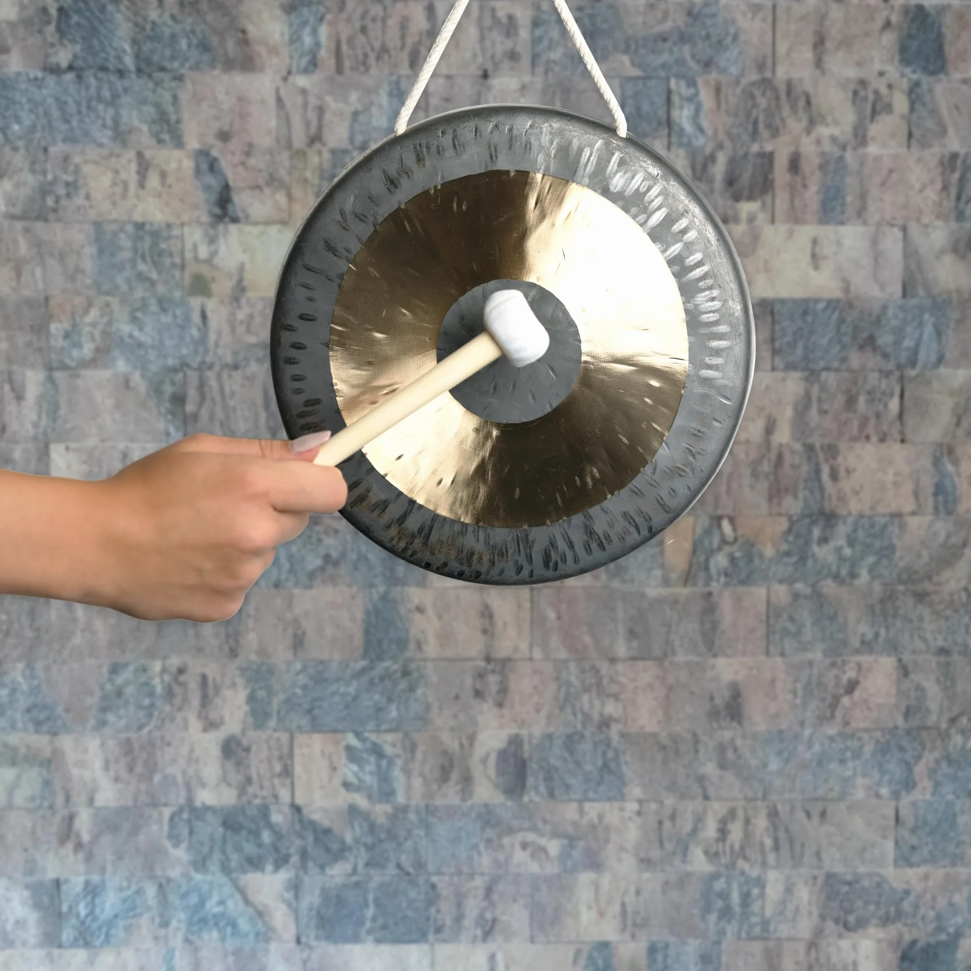Tam Tam Gong originale, Whood Chau Gong, origine Cina, 25 cm 10" -7038-L-