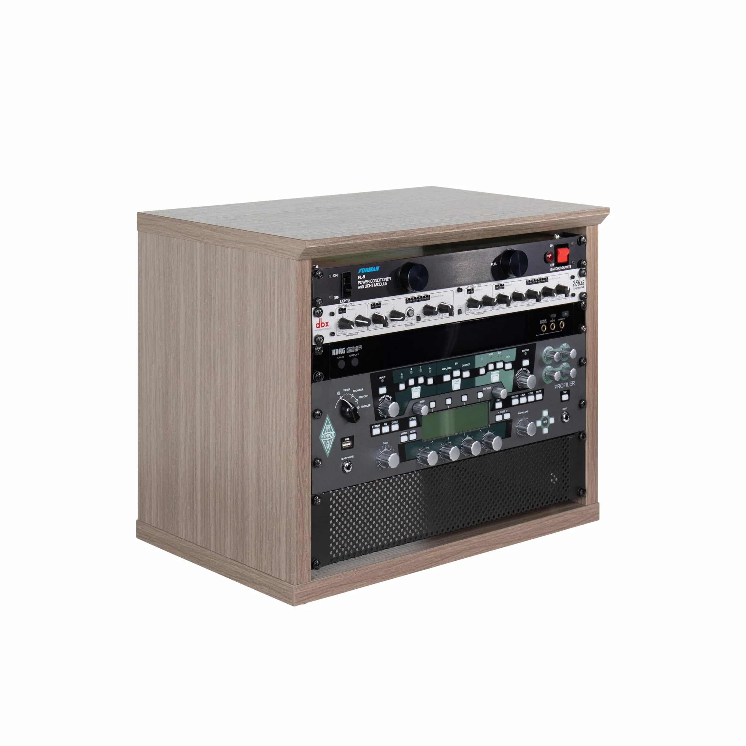 Gator Frameworks GFW-ELITERK-8U-GRY Serie Elite Mobili Desktop
