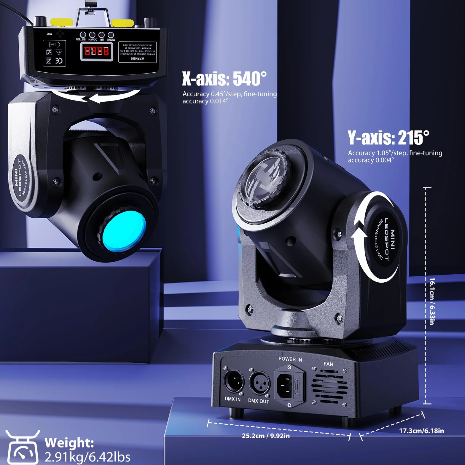 4PCS 60W Lyre LED con Flight case Luce da palcoscenico 8 Gobos 8 Colori Luci DJ a testa rotante Beam Moving Head per Festa, DJ, Bar, Club Natale