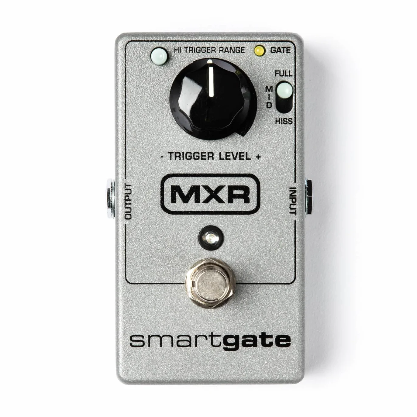 MXR - M135 SMART GATE, Pedale noise gate tre tipologie selezionabili di riduzione del rumore: Hiss, Mid e Full | CONTROLLI: Hi Trigger Range, Trigger Level, Noise Band Cut