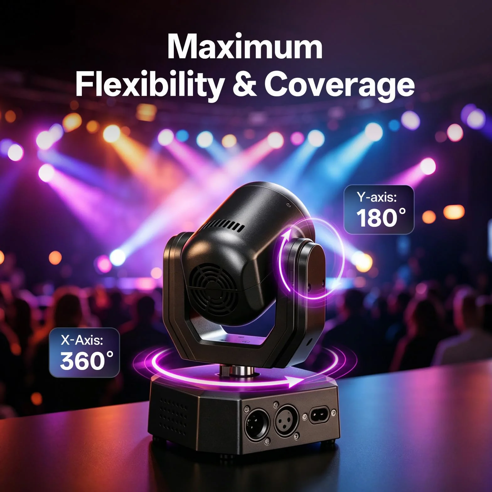 2 pezzi Mini Teste Mobili LED 30W Beam uce da Palcoscenico con Telecomando 5 modalità controllo Stroboscopico DMX512 Luci Palcoscenico per Natale Club DJ Discoteca Festa