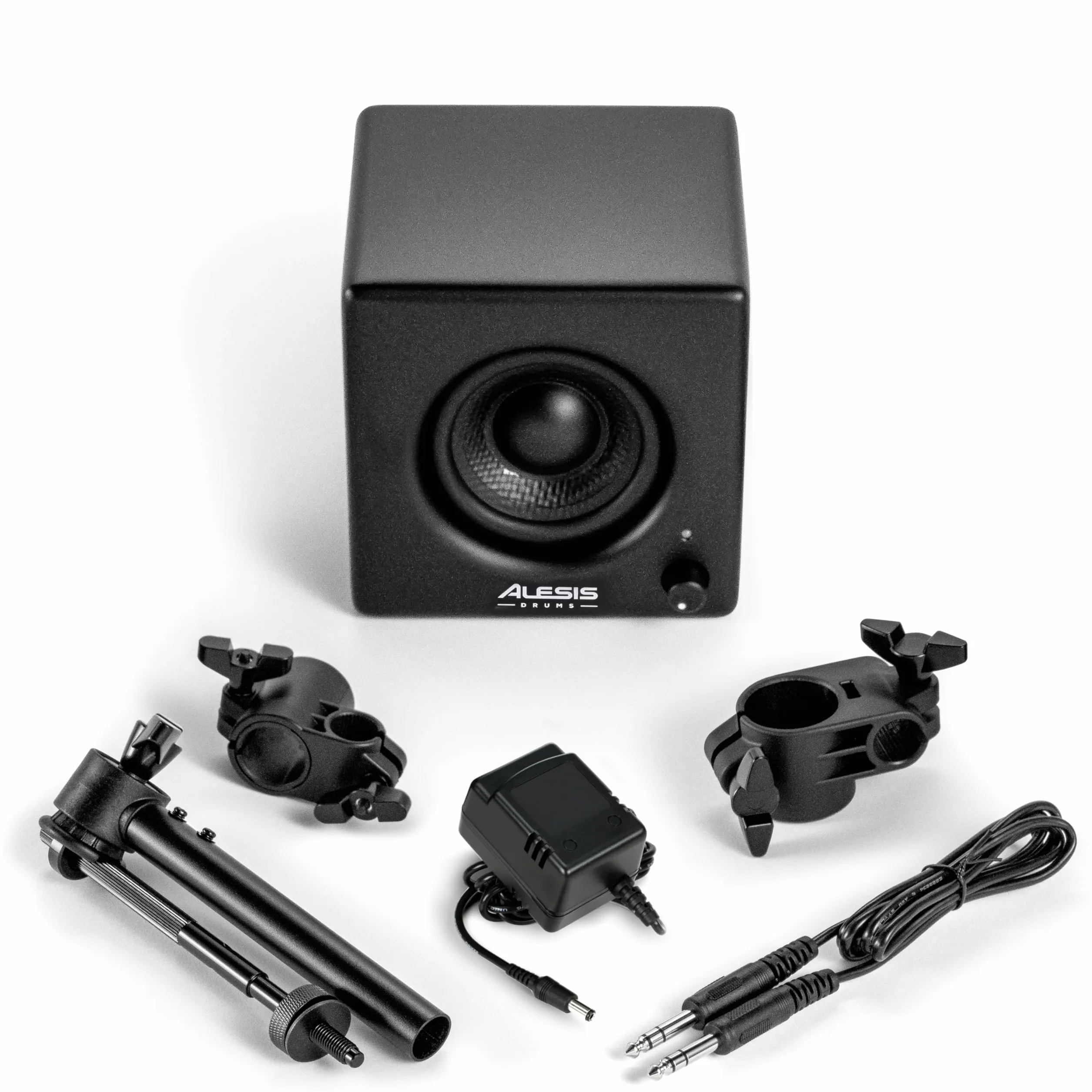 Alesis Nitro Amp Cassa Monitor Montabile su Batteria Elettronica da 3" e 70W ideale per Pratica e Lezioni, con Morseti Inclusi