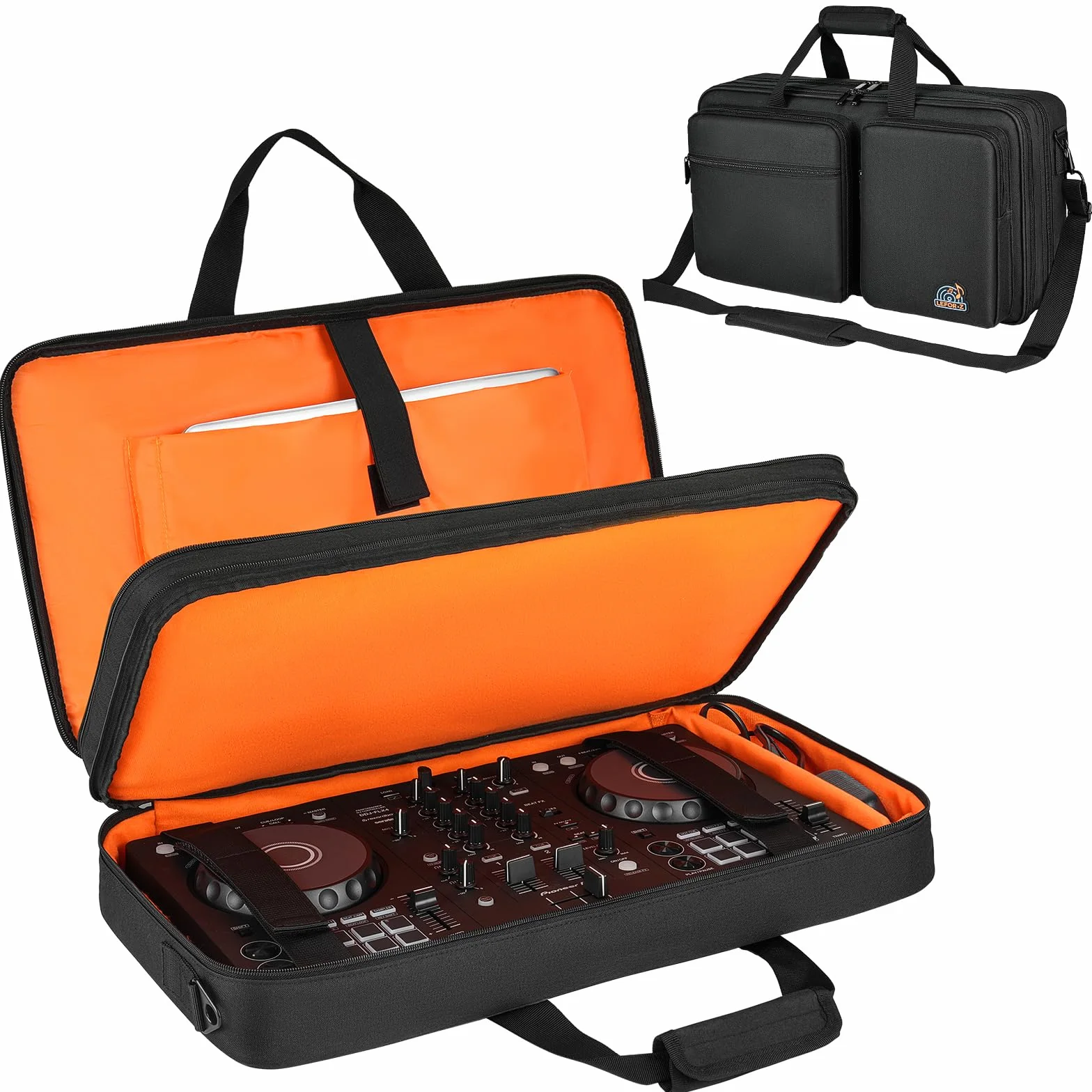Custodia Protettiva da Viaggio per Pioneer DJ DDJ-FLX4/DDJ-REV1/DDJ-400/DDJ-SB3/DDJ-RB,Borsa Imbottita con Tracolla Regolabile per DJ Controller Adatta Numark Mixtrack Pro FX/Platinum FX/Roland DJ-202