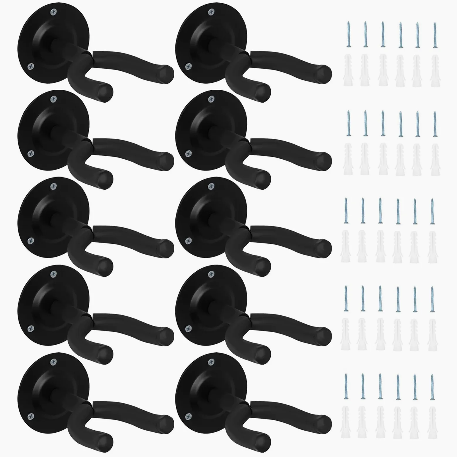 Supporto da parete for chitarra 2/4/6/10 pezzi Gancio for for Basso Mandolino Banjo Ukulele for manico Accessori Per Guitar(10PCs)