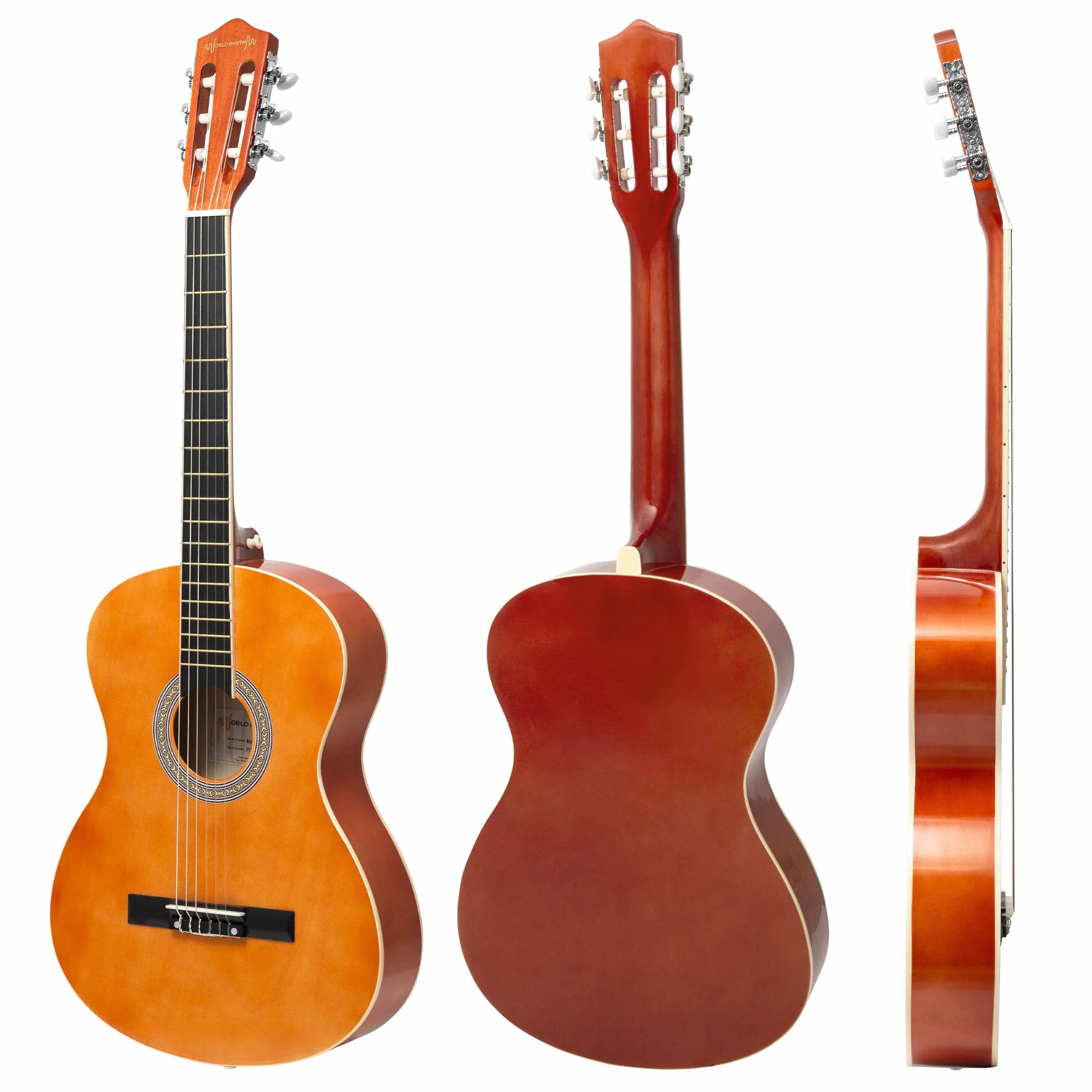WR-203 Chitarra classica 4/4, Chitarra spagnola naturale per principianti, chitarra di dimensioni standard, ideale per bambini dai 12 anni in su