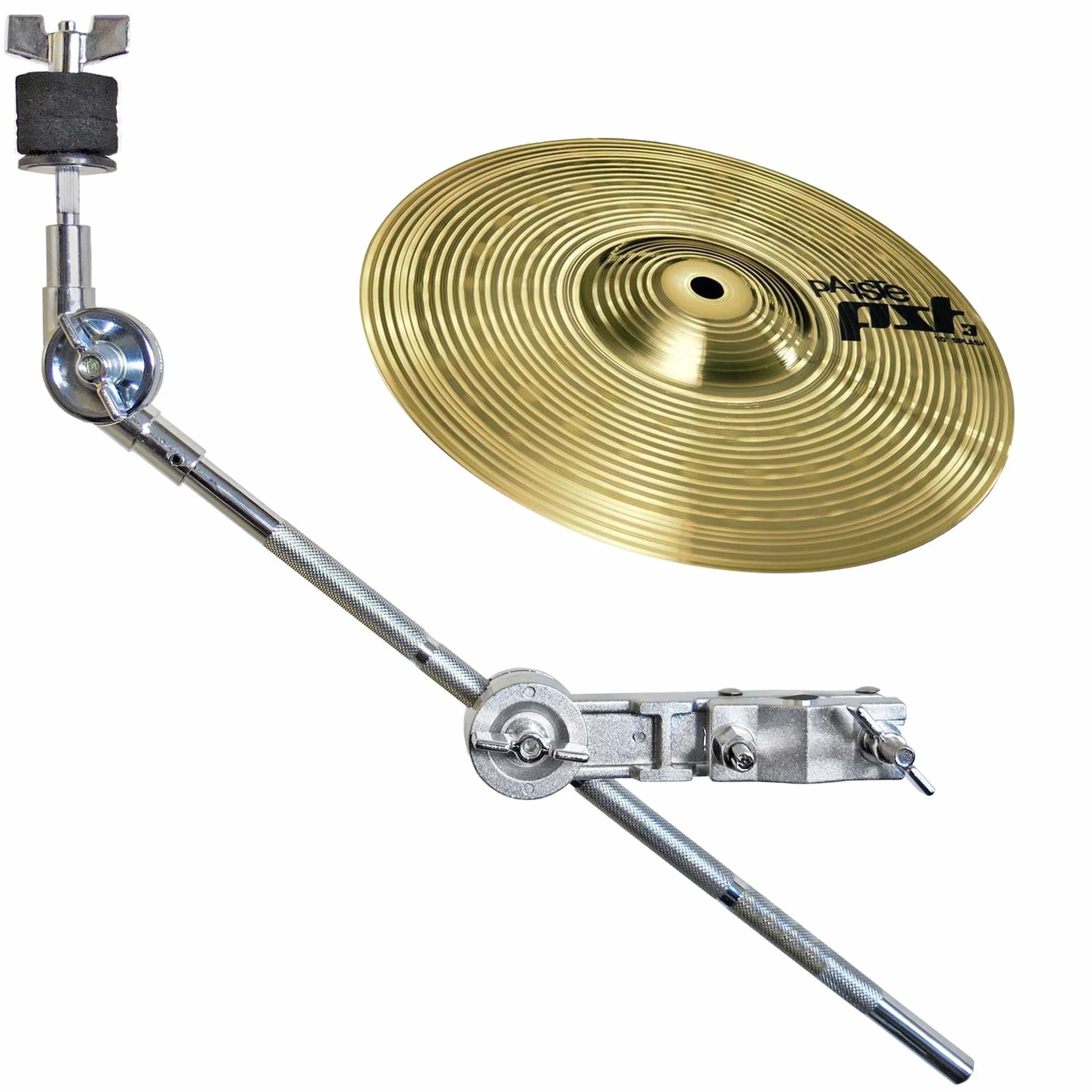 Paiste PST3 - Piatto Splash da 10" + braccio pelvico Keepdrum HKC