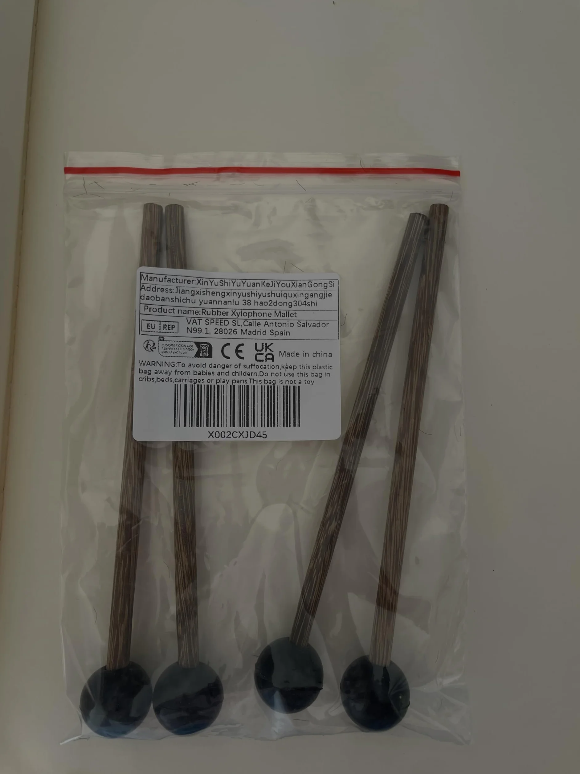 Bacchette in Legno per Xilofono,4 Pezzi Gomma Mazze a Percussione Bastoni Bacchette,Bacchette per Marimba,Bacchetta con Manico in Legno per Percussioni,Glockenspiel,Marimba,Timpani,Tamburo