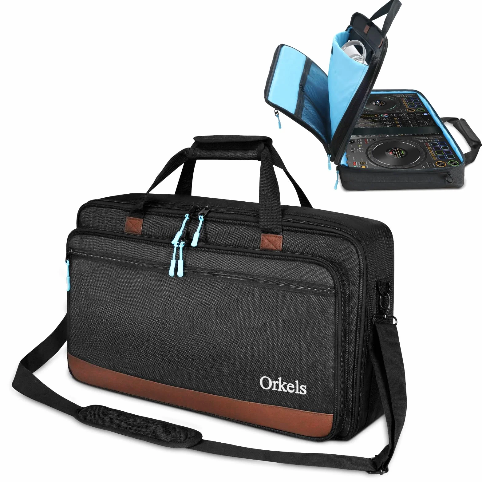 SUNDOY Custodia per controller DJ Pioneer/Demo/Numark/Hercules, Nero , M-60x12x39-CM, Borsa per il trasporto del controller DJ