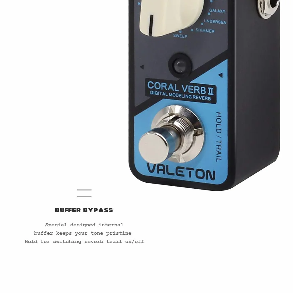 Valeton Pedale effetti per chitarra Coral Verb II Digital Reverb