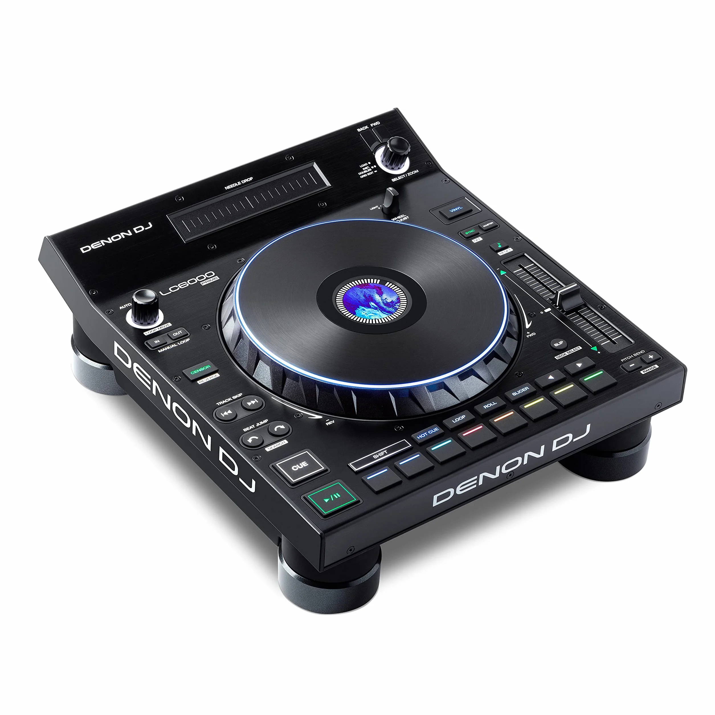 Denon DJ LC6000 - Controller DJ USB per il controllo del motore del sistema operativo Media Player Sublayer per Serato DJ, Virtual DJ e Algoriddim djay Pro AI