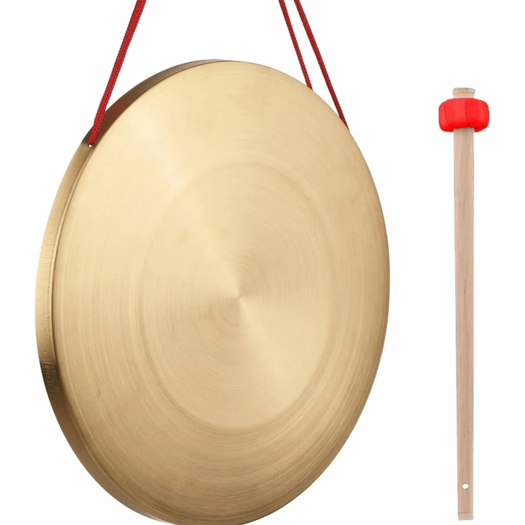 Cappello per Gong Fatto a Mano, Adatto per Opera, Strumenti a percussione e Uso Quotidiano (Gong e Martello per Gong),50CM