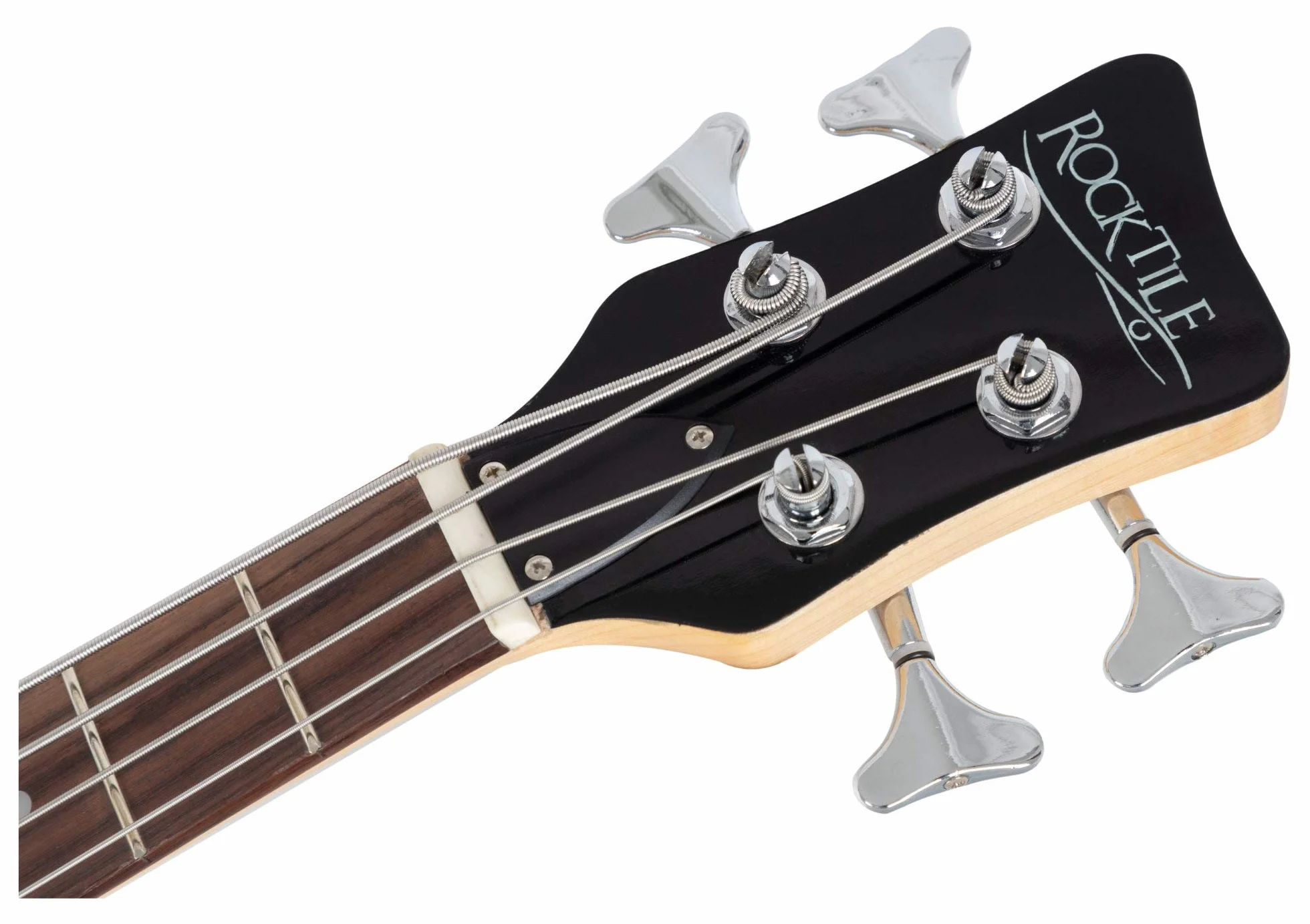 Rocktile TB-4 NHS Traveler E-Bass - Basso Elettrico 4 Corde in Formato Da Viaggio - Corpo: Ontano, Manico: Acero - Tastiera: Technical Ebony - 2 Single Coil Pickup - Natural Honey Stain