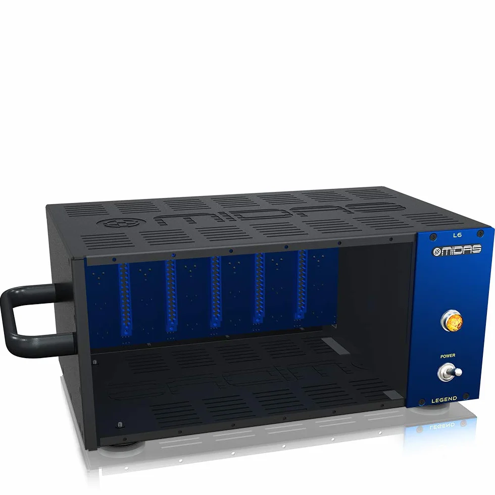 Midas LEGEND L6 Chassis portatile serie 500 per 6 moduli con routing audio e kit di montaggio su rack
