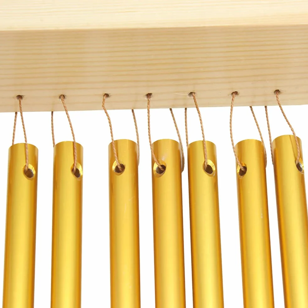 Bar Campane Tubolari Chimes 20-Tone Table Top Musicale Percussione Strumento con Legno Posizione Stick