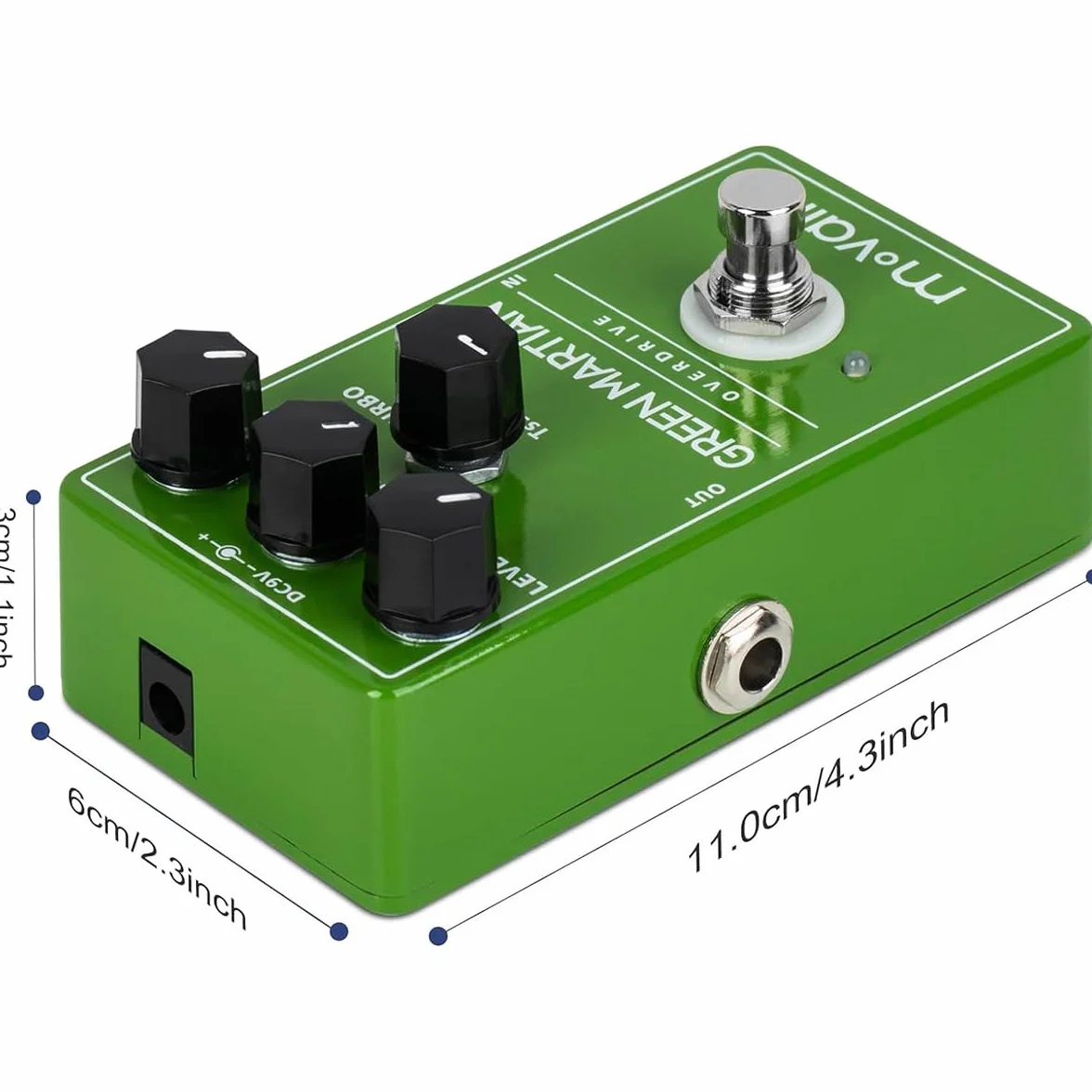 MP-105 - Green Martian overdrive, pedale per chitarra overdrive basato su TS a 4 modalità