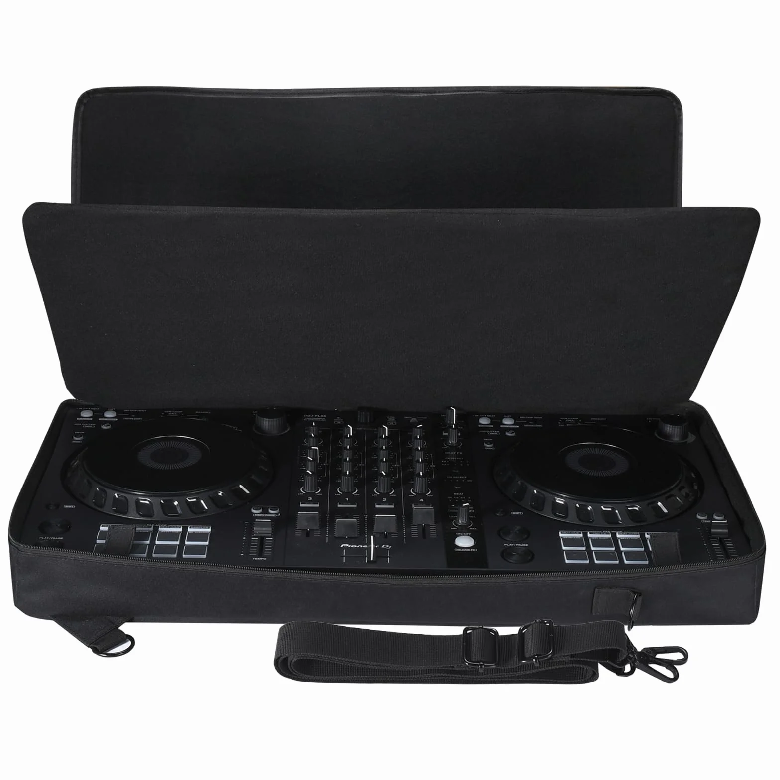 Controller DJ portatile Custodia da viaggio Borsa a tracolla Zaino per Pioneer DJ DDJ-FLX6/DDJ SX SX2 SX3/DDJ 800 808 Mixer DJ,cuffie,tablet,cavo,caricabatterie,accessori(Nero)