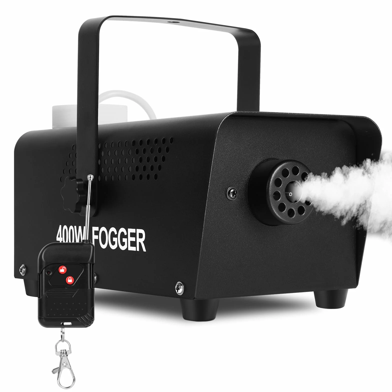 HOTUT Macchina del Fumo, Macchina del Fumo Portatile da 500 W, Mini Macchina Fumo Discoteca, 5600 CFM Macchina Nebbia da Discoteca con Telecomando per Halloween, Natale, Matrimoni, Palcoscenico
