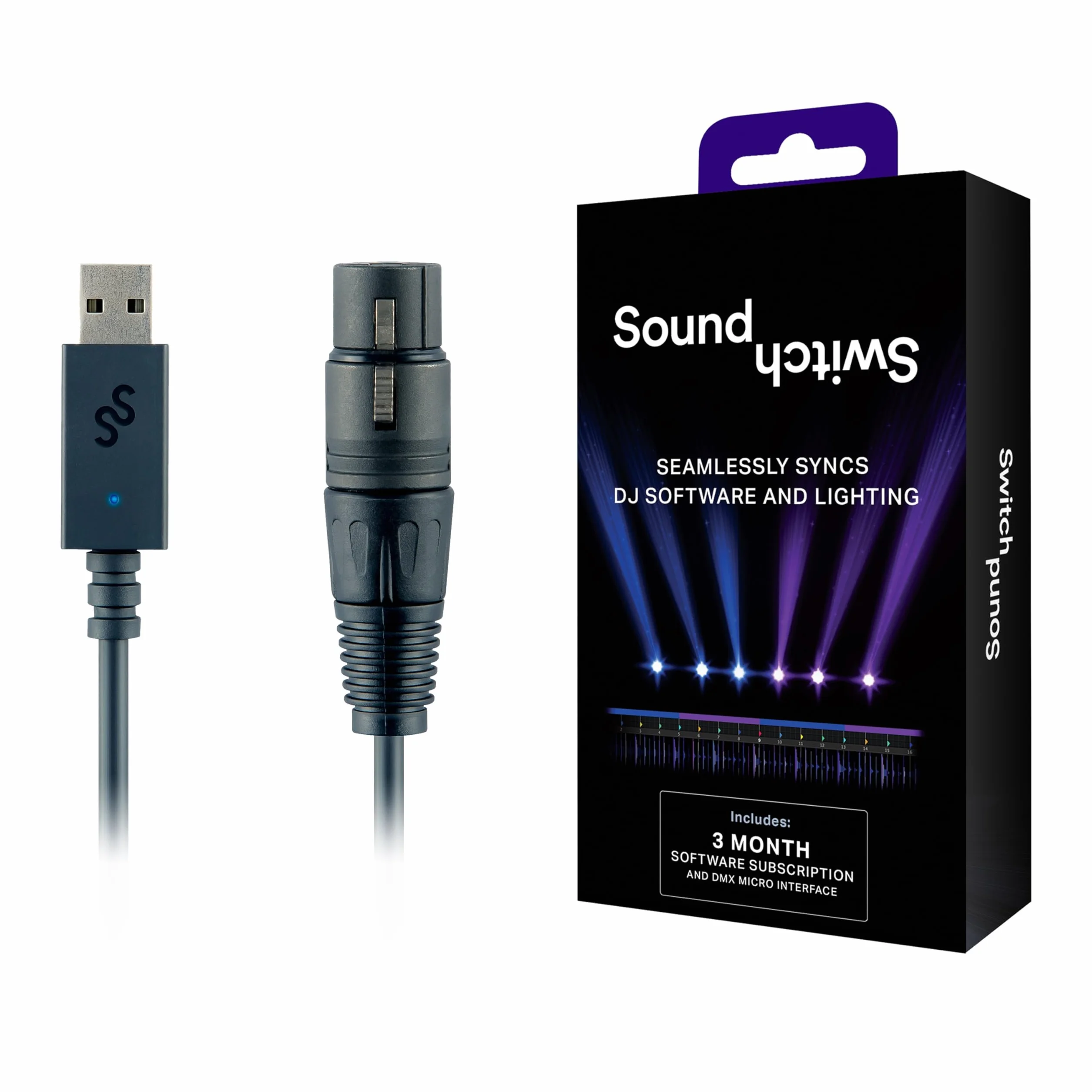 SoundSwitch DMX Micro Interface - Interfaccia Ultra Compatta USB-DMX con Tre Mesi di Accesso Gratuito al Software SoundSwitch