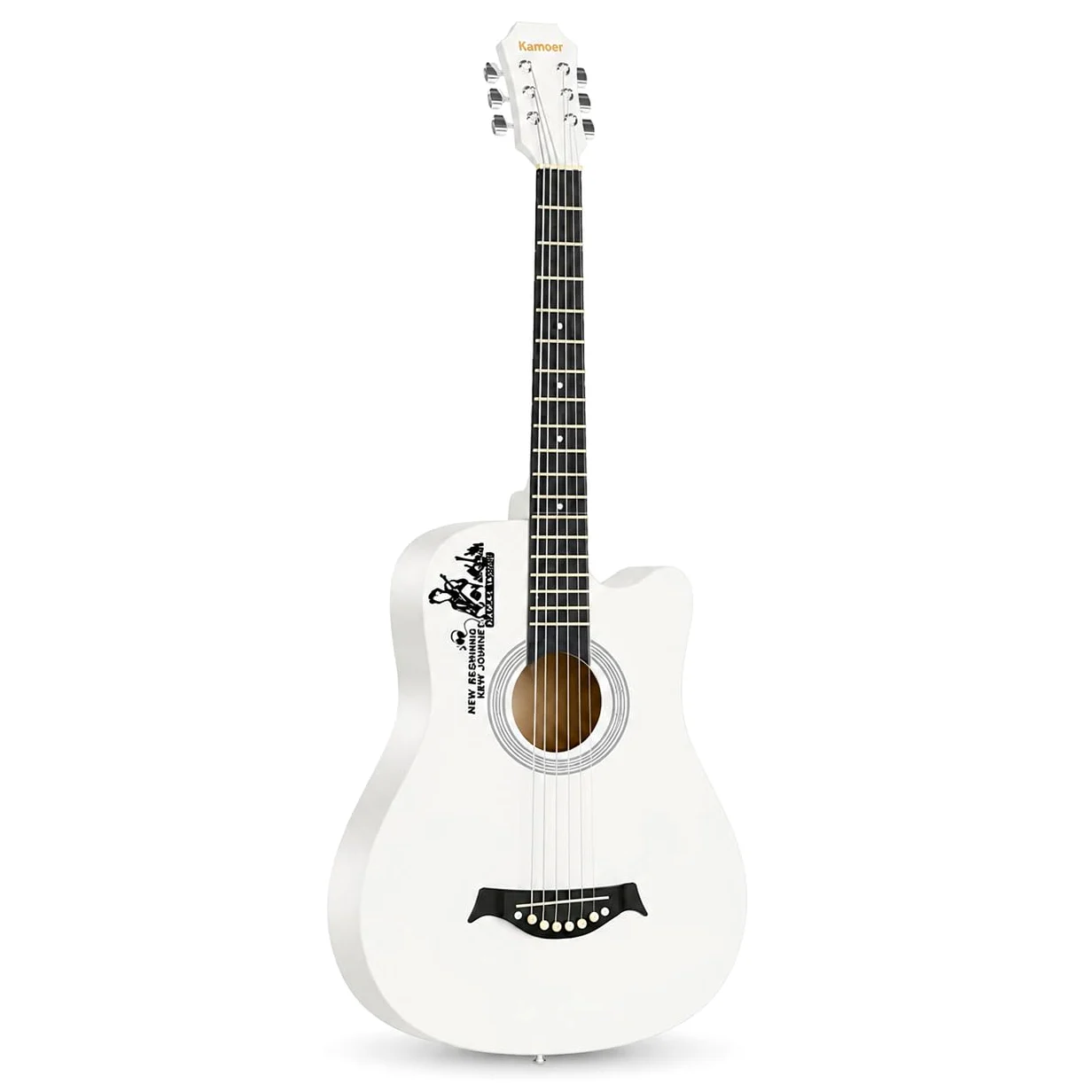 Acustica per Principianti, Set Completo in Legno con Accordatore e Accessori, Ideale per Bambini e Studenti, Bianco
