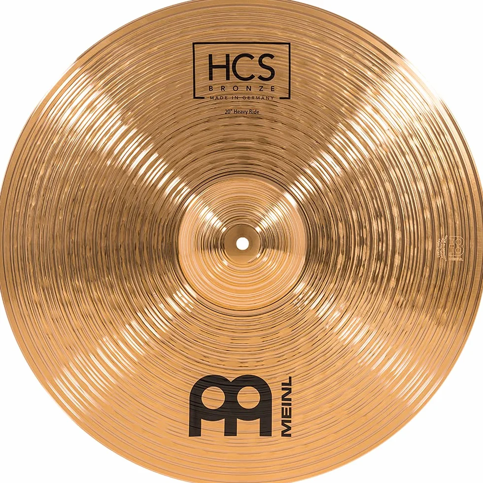 Meinl Cymbals HCS Bronze Piatto Ride Heavy 20 pollici (50,8cm) per Batteria – Bronzo B8, Finitura Tradizionale, Prodotto in Germania (HCSB20HR)