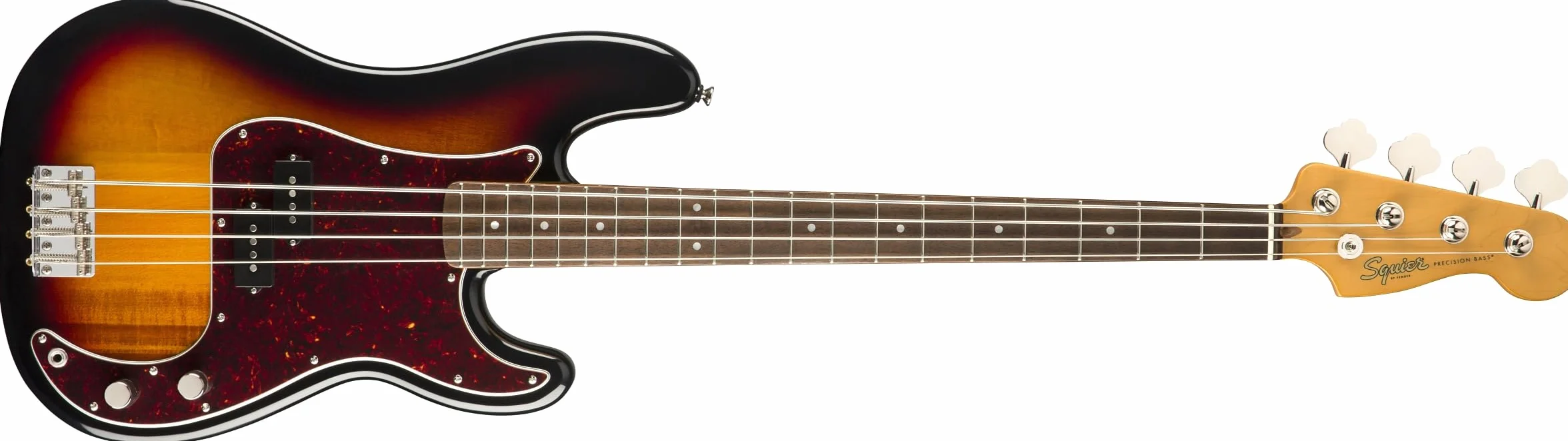 Squier by Fender Classic Vibe '60s Precision Bass, 3-Color Sunburst, Tastiera in Alloro, Stile Vintage, Full Size
