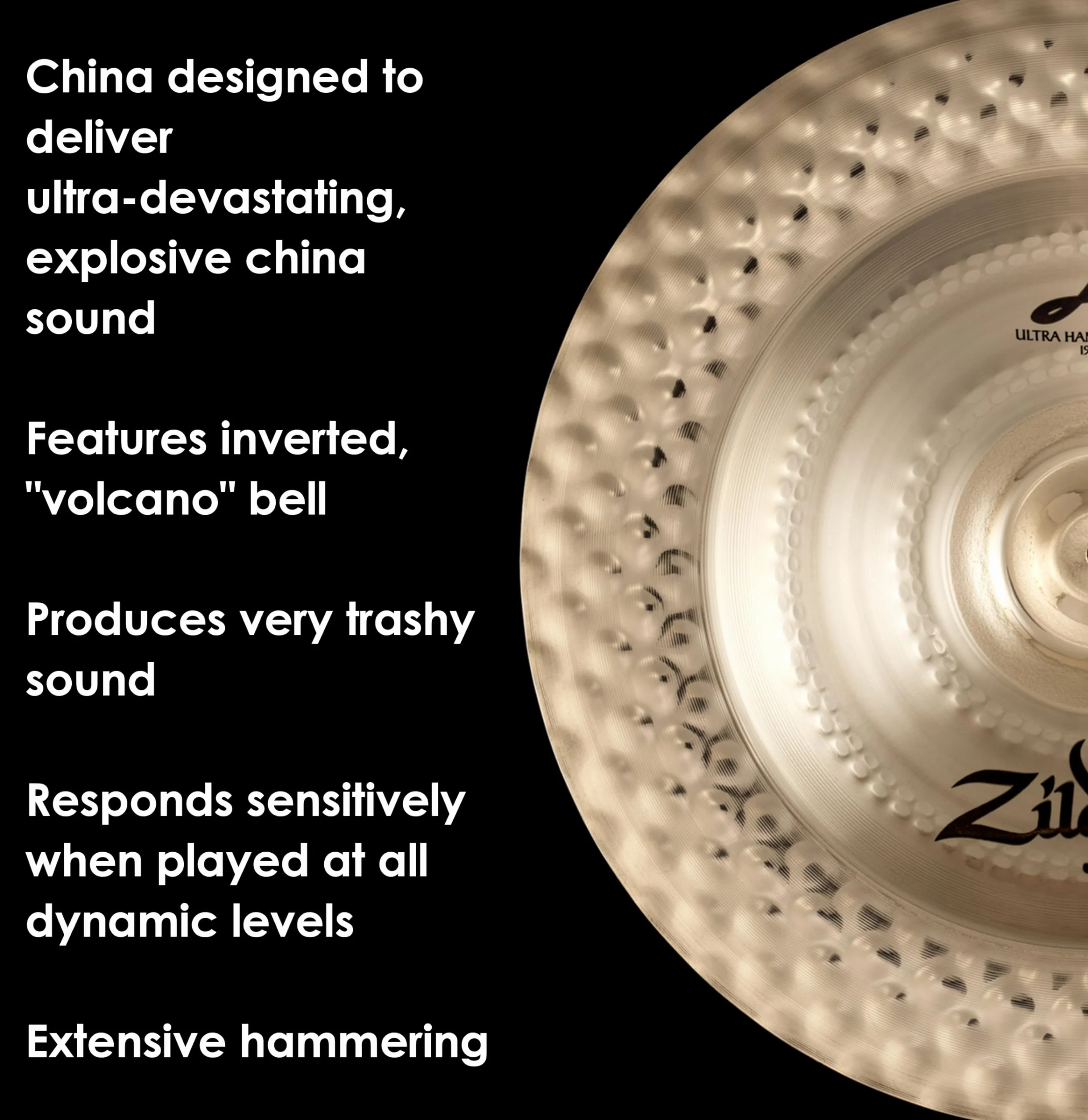 Zildjian A0369 Ultra Hammered China Piatto 19"