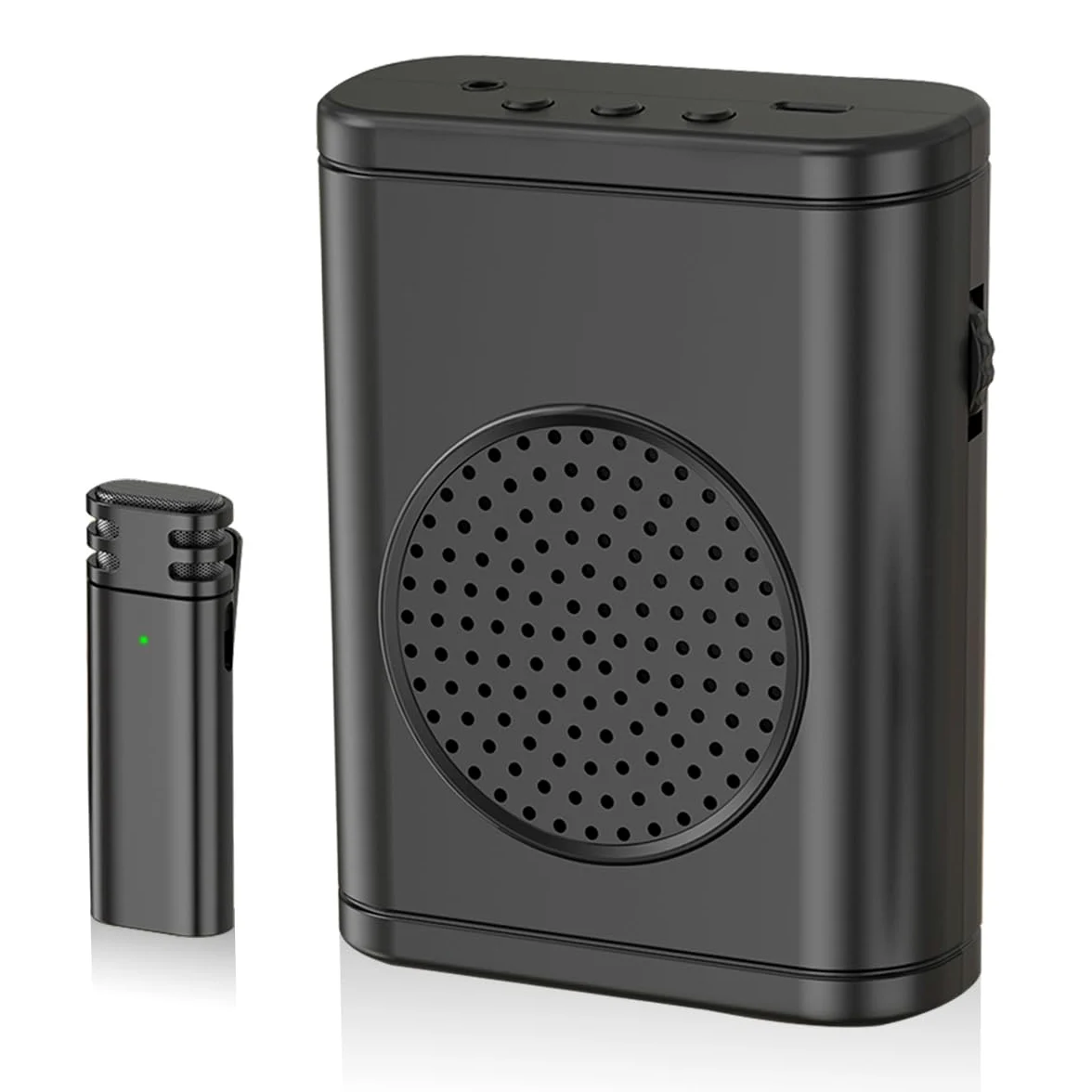 Amplificatore Vocale Portatile 2600mAh Ricaricabile Amplificatore vocale senza fili con Microfono Lavalier Wireless 10W Pa System altoparlante per Insegnanti, Guide Turistiche Sport Trainer