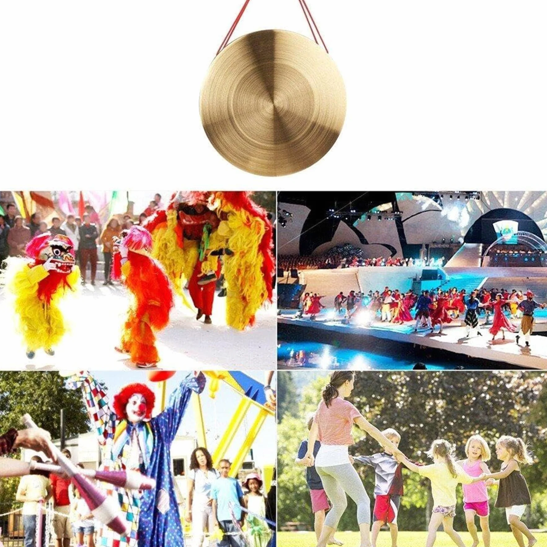 Cappello per Gong Fatto a Mano, Adatto per Opera, Strumenti a percussione e Uso Quotidiano (Gong e Martello per Gong),50CM