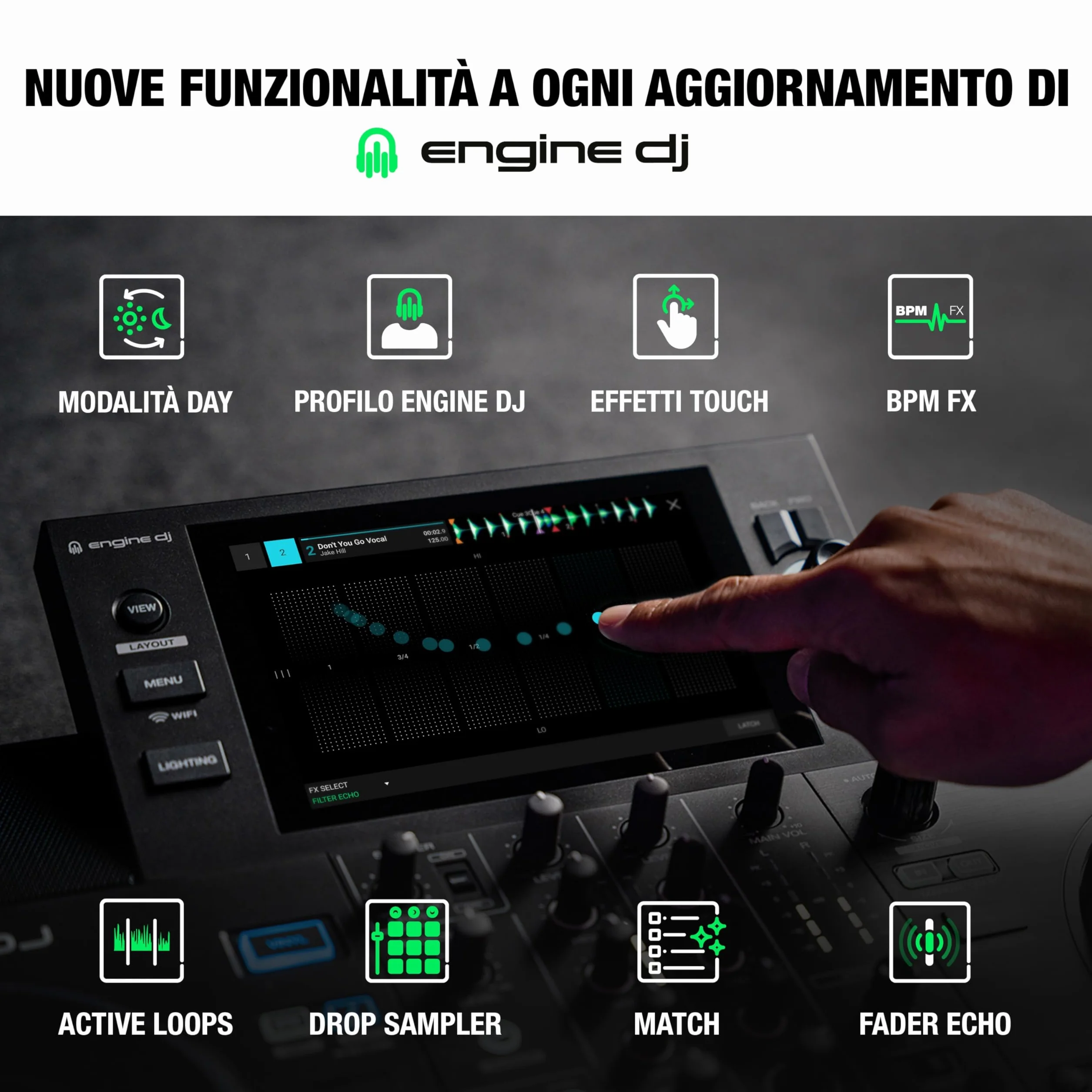Denon DJ SC LIVE 2 – Console DJ con streaming da Amazon Music, Schermo Touch da 7”, Wi-Fi, casse, supporto per Serato DJ & Virtual DJ