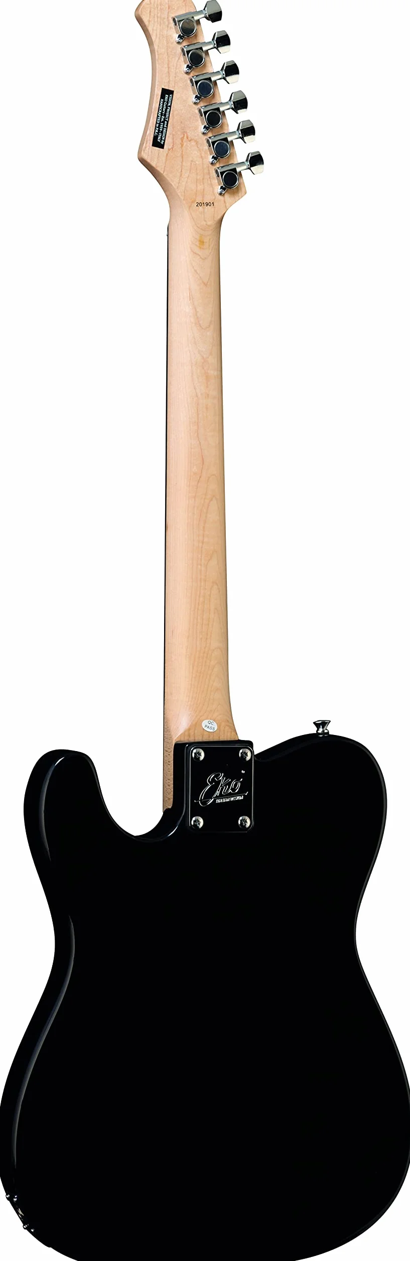 Eko VT-380 BLACK, Chitarra Elettrica Forma TELE, Colore Nero e Bianco