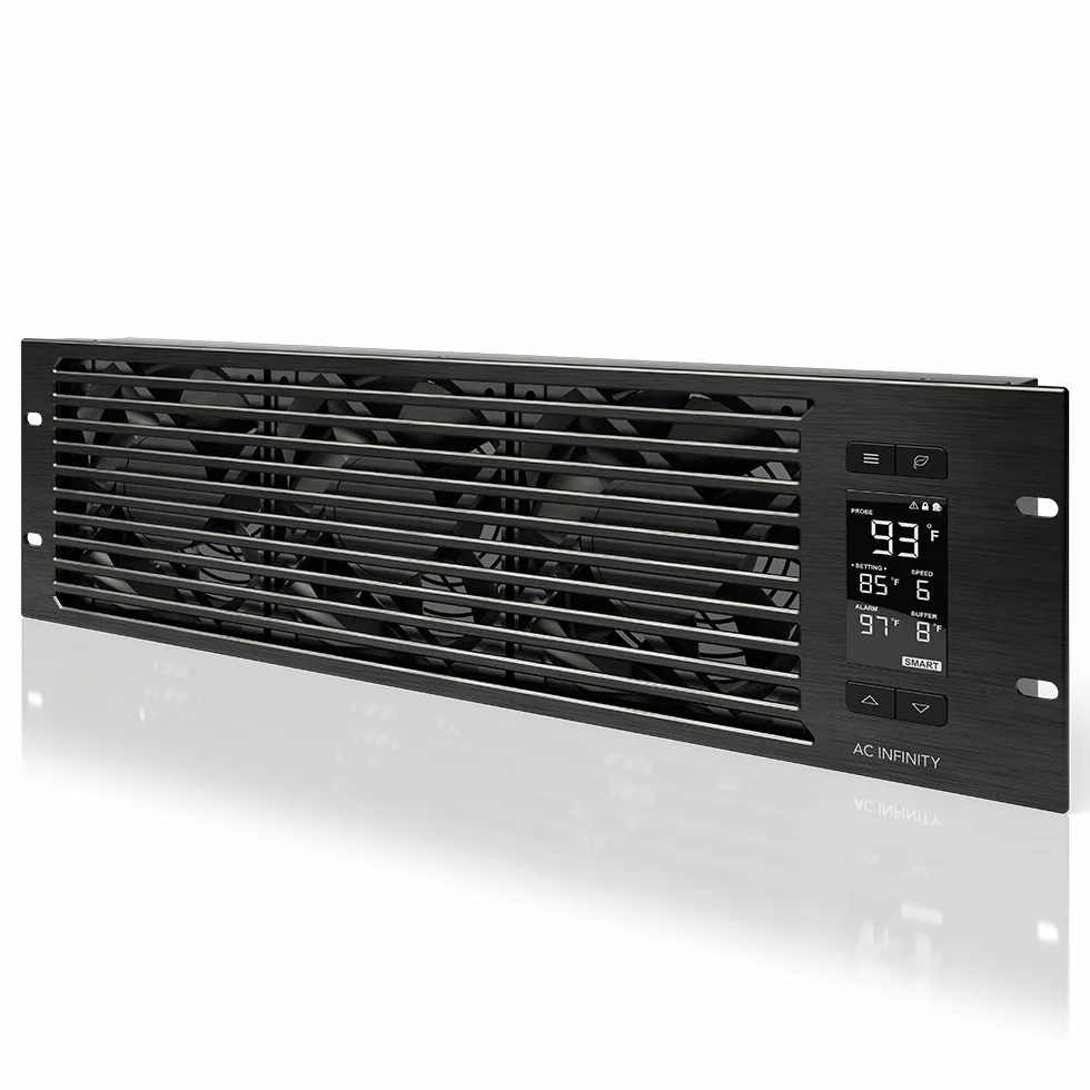 AC Infinity CLOUDPLATE T9, pannello ventole rack 3U, flusso d'aria, per raffreddare rack AV, home theater e 19"