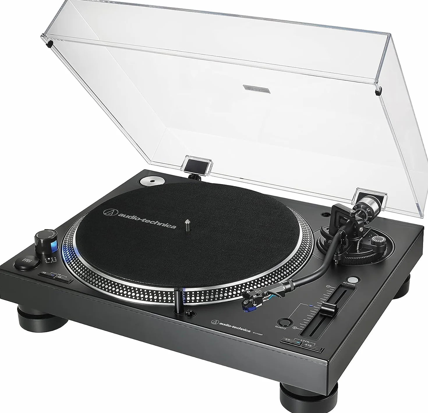 Audio-Technica - AT-LP140XP Giradischi DJ manuale professionale a trasmissione diretta Nero