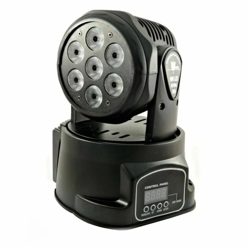 Proiettore LED RGB Testa Rotante 360° Luci BEAM Disco Wash Mobile Motore faro DMX
