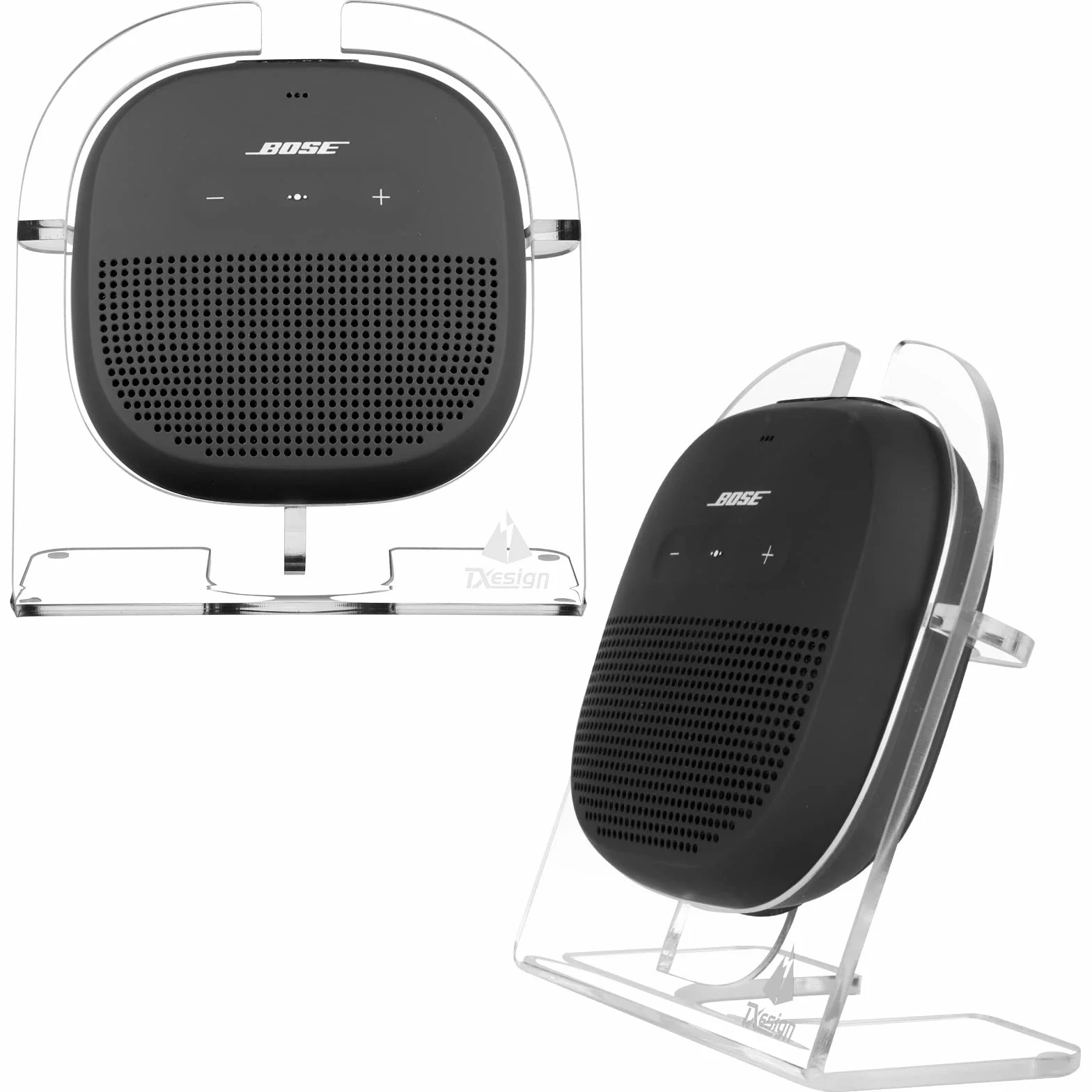 Supporto da tavolo per micro altoparlante portatile Bose SoundLink, supporto per altoparlante in acrilico, espositore da tavolo, base antiscivolo (trasparente)