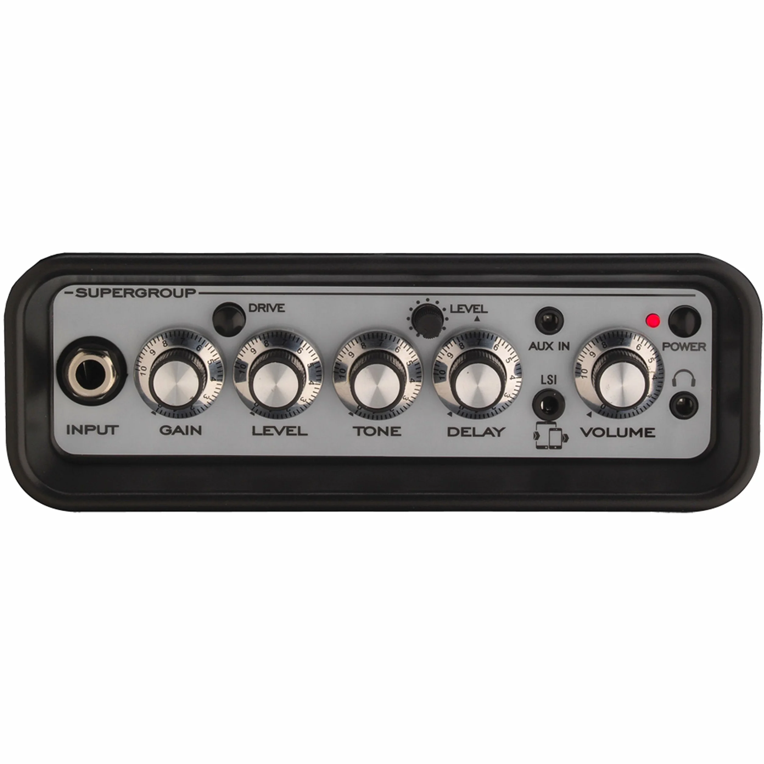 Laney Mini-ST-SUPERG-2 6W Battery Guitar Amp-Amp di pratica compatta con canali puliti/drive, ritardo, input per smartphone LSI, AUX in, abbonamento per chitarra Ultimate gratuito