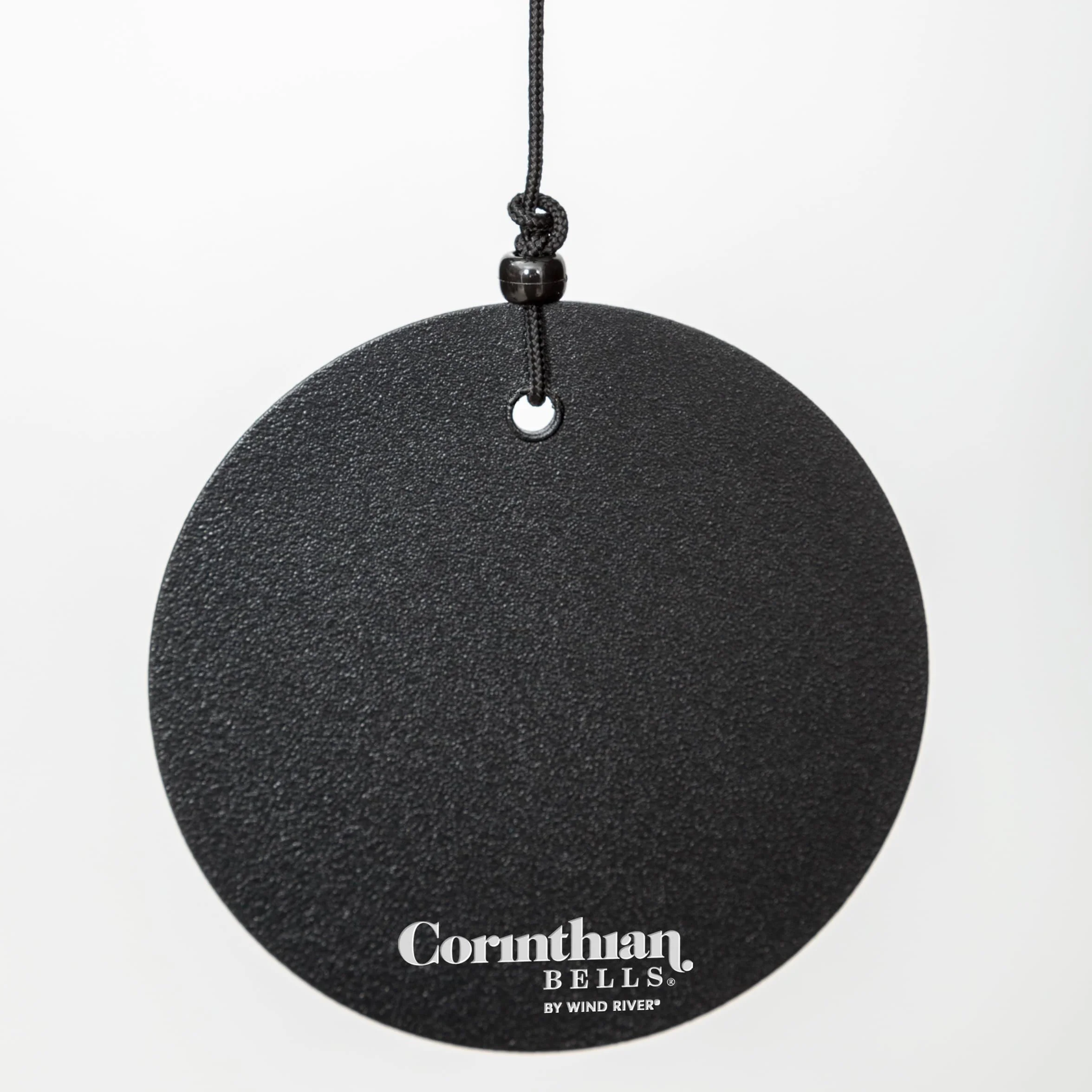 Corinthian Bells by Wind River -Campanello a vento, per patio, cortile, giardino, decorazione esterna, campanello in alluminio, prodotto negli Stati Uniti, 68,6 cm, nero