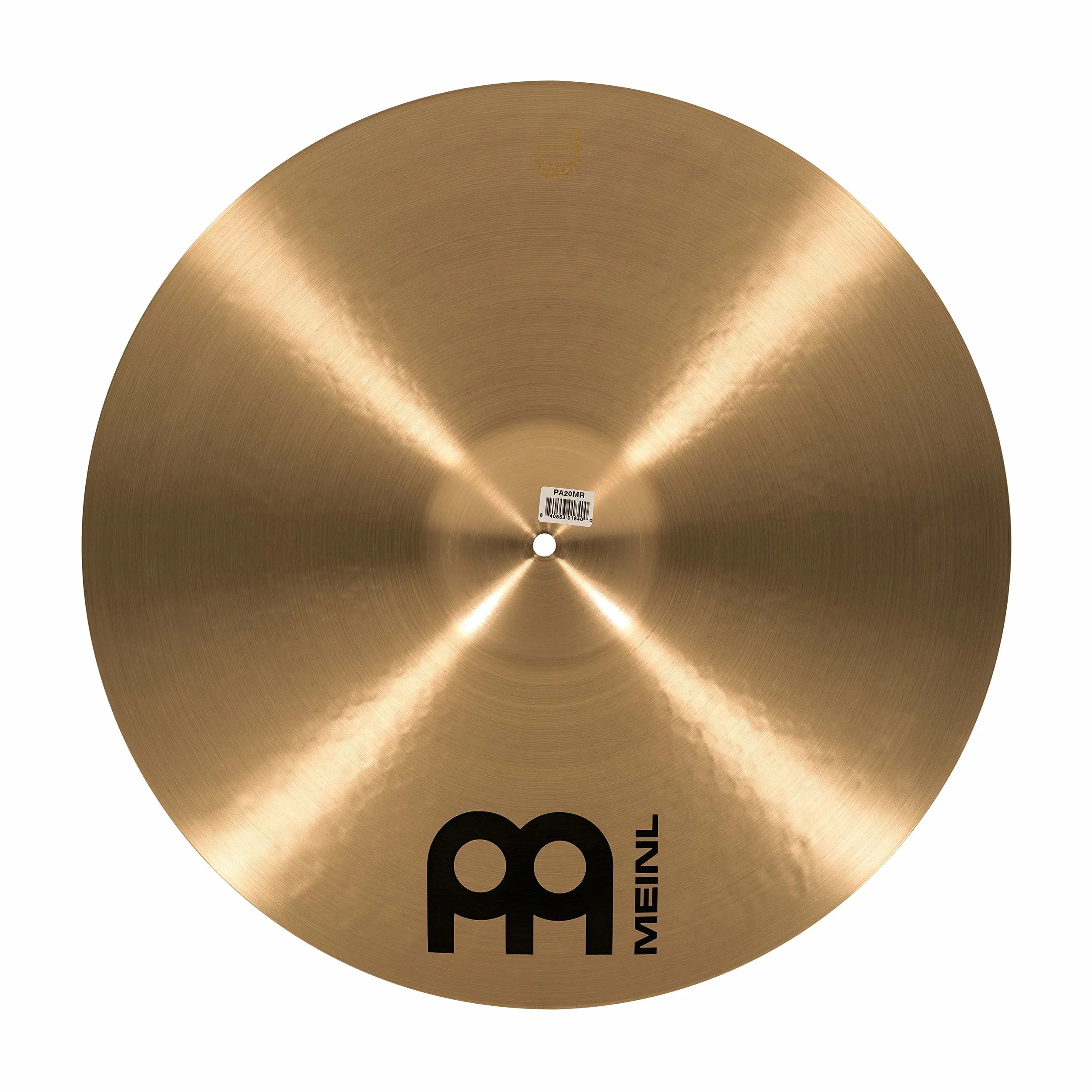 Meinl Cymbals Pure Alloy Piatto Ride Medium 20 pollici (50,80cm) per Batteria - Bronzo puro in Lega, Finitura Tradizionale (PA20MR)