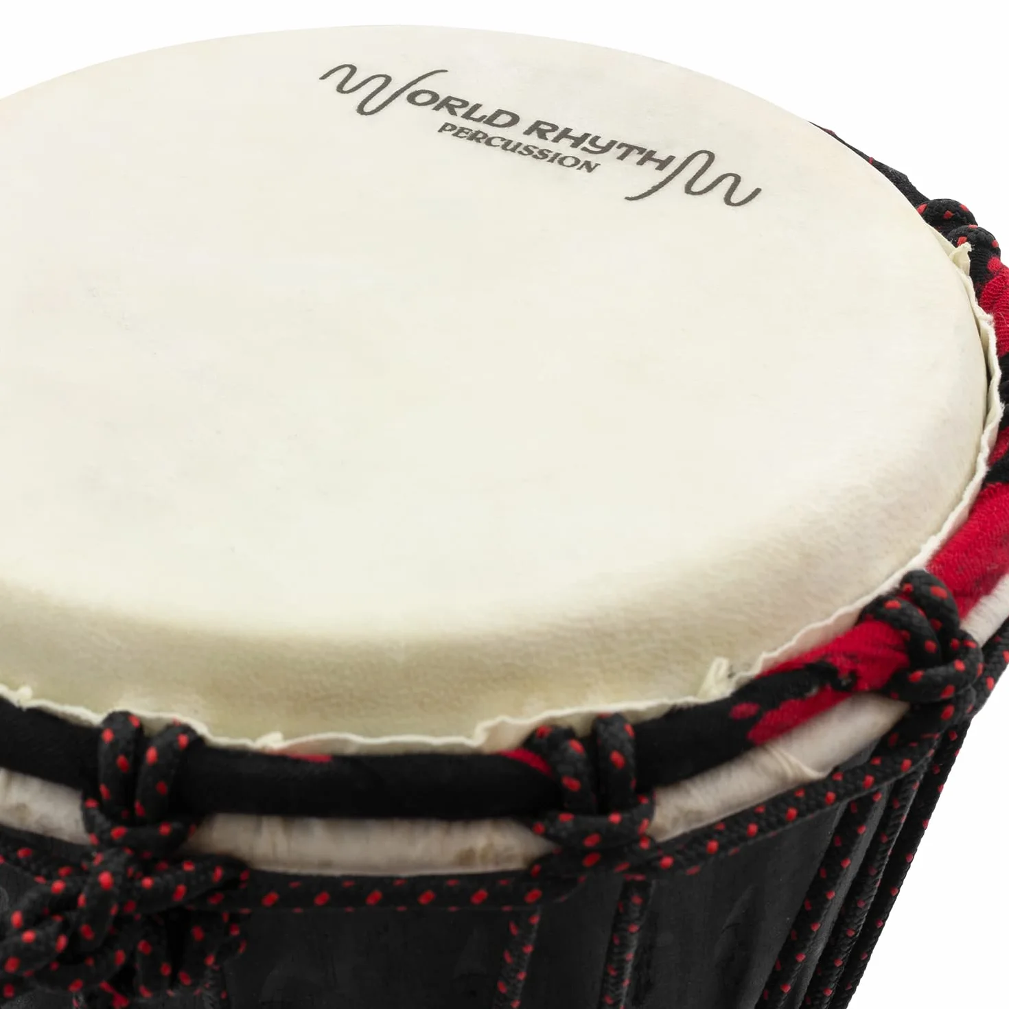 MDJ004 Tamburo Djembe da 6 pollici - Tamburo africano a mano in legno di mogano - colore nero